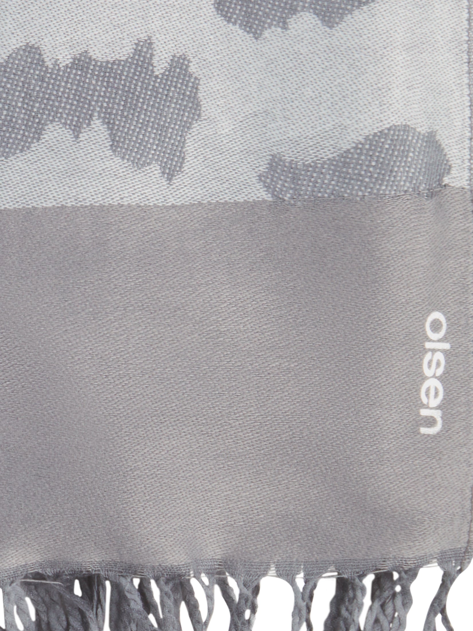 Grey Stone Stripe Print Scarf - 18001988