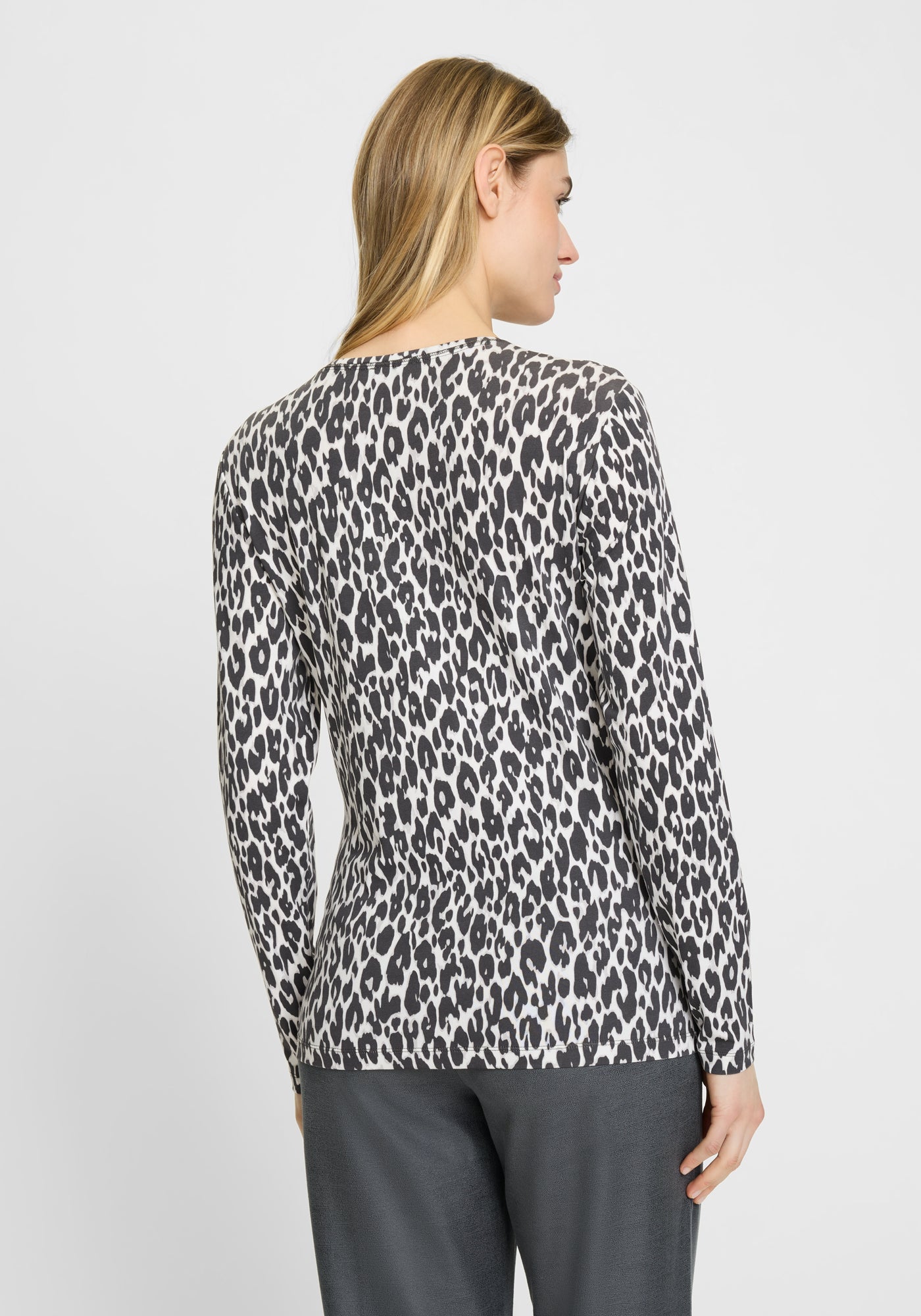 Dark Slate Animal Print Top - 11105193