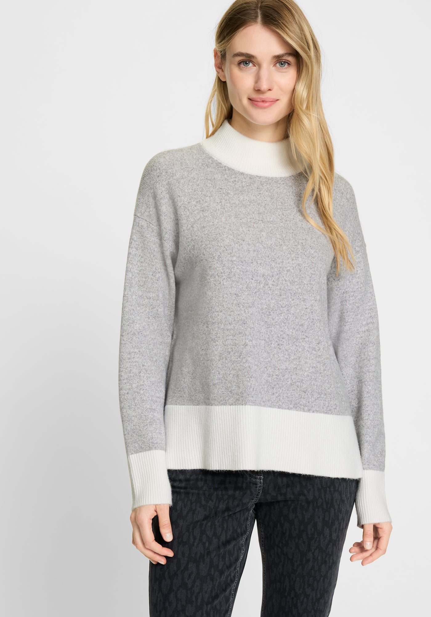 Misty Grey Melange Jumper - 11004654