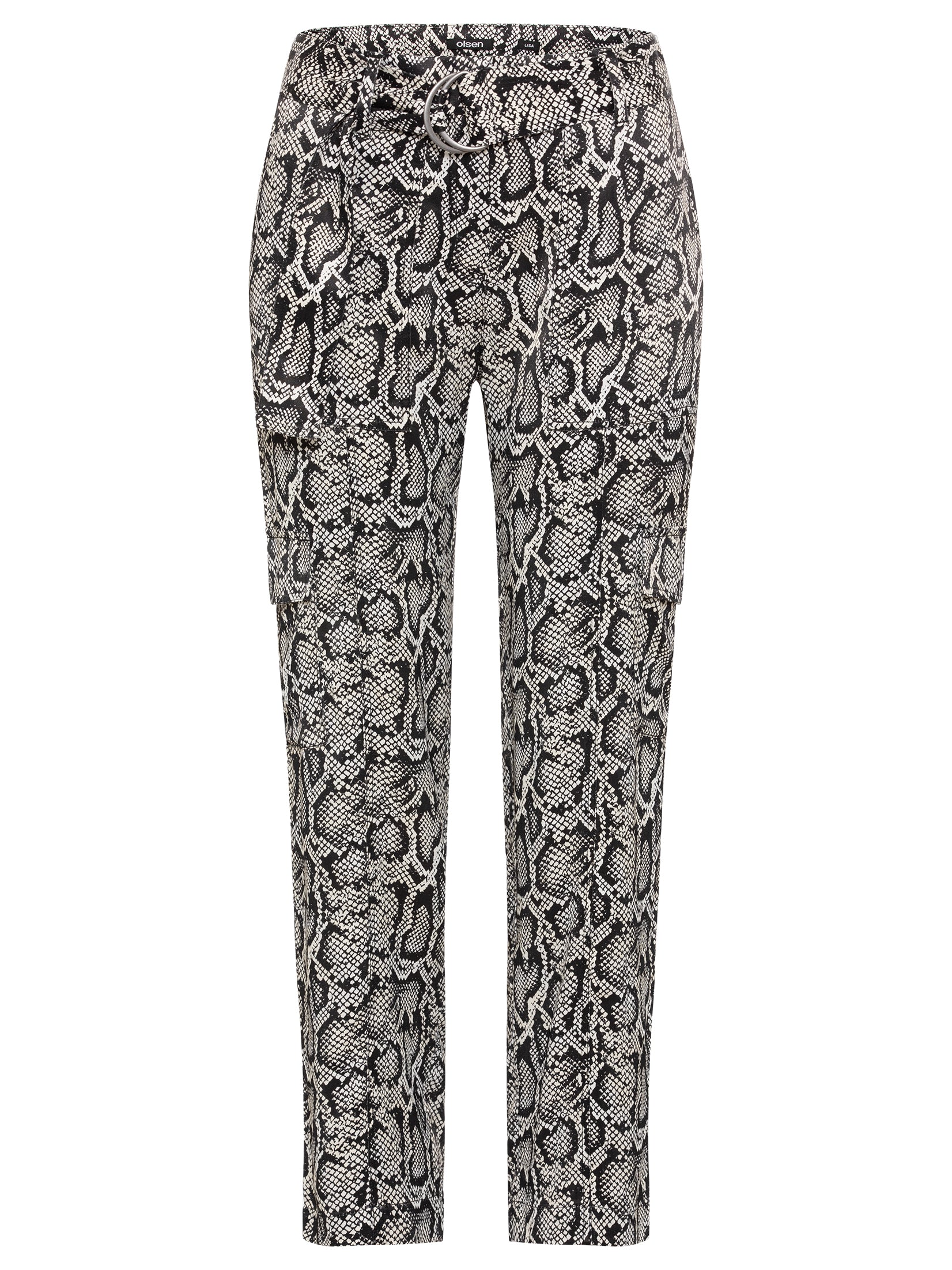 Snake Print Cropped Trousers 14002184