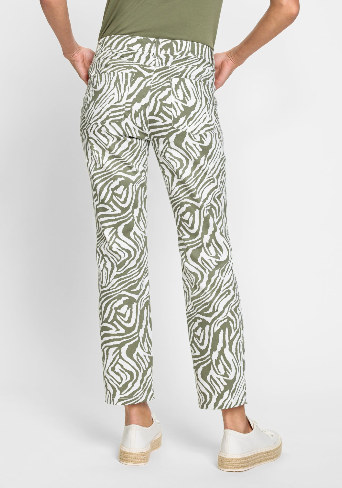 Cropped Khaki Trousers 14002178