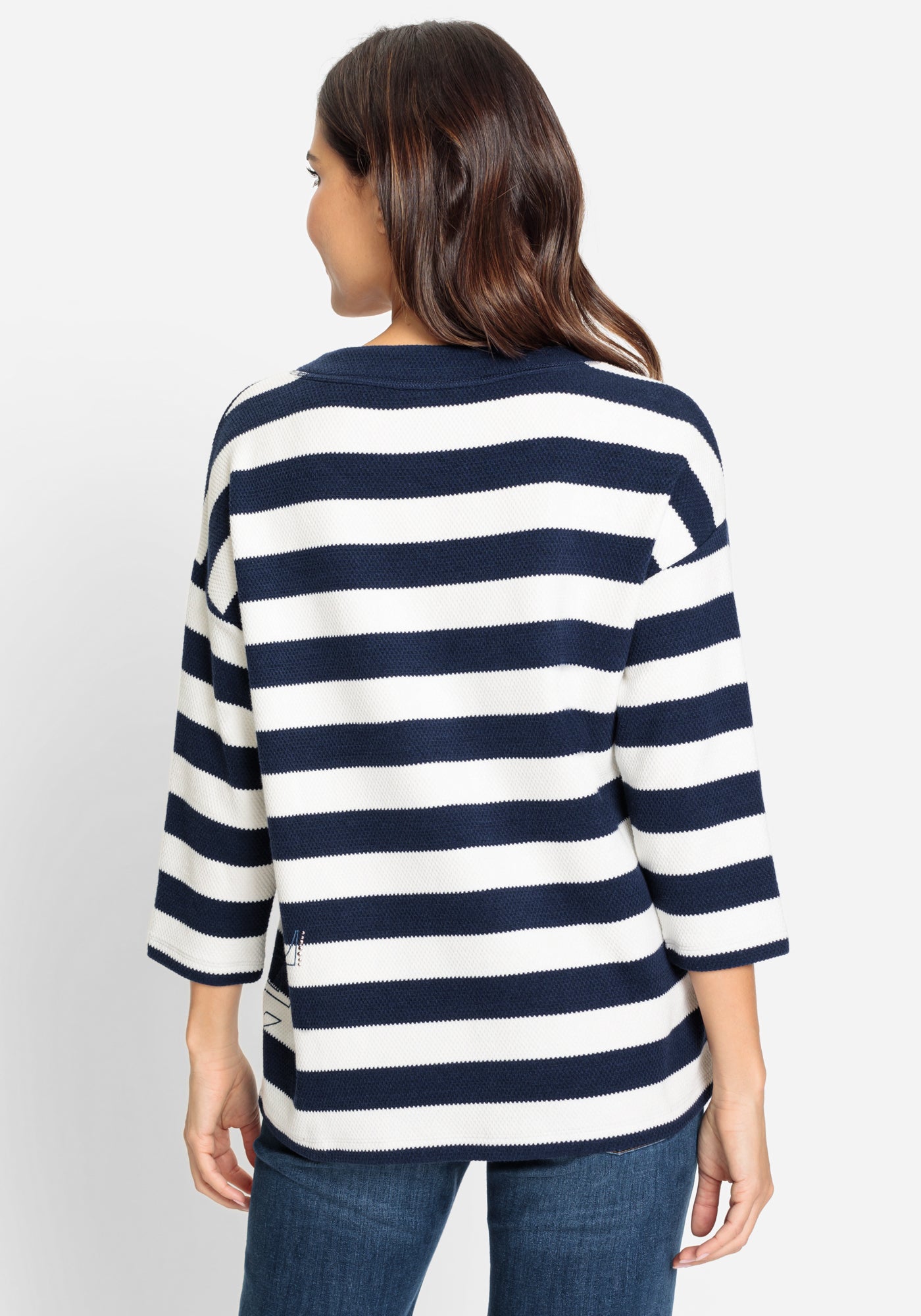 Blue Stripe Sweatshirt Top - 11201563