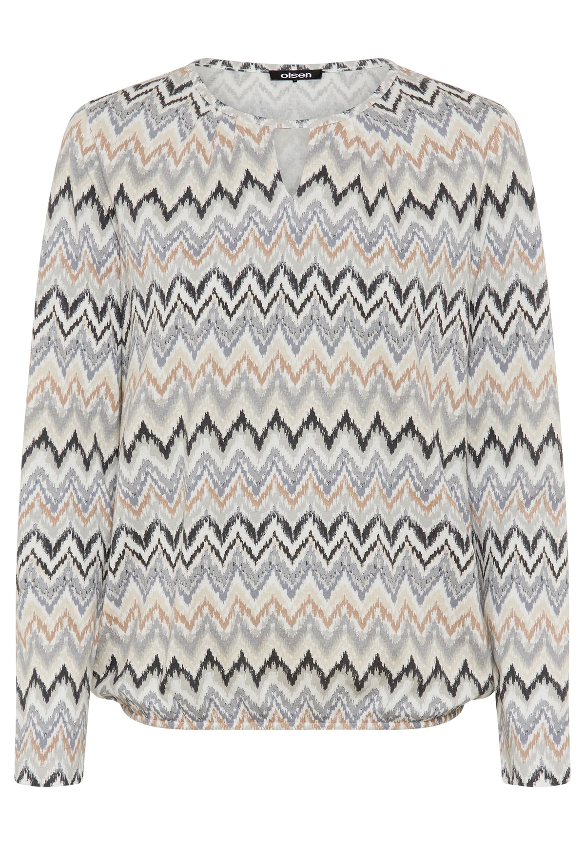 Almond Beige Print Top - 11105527