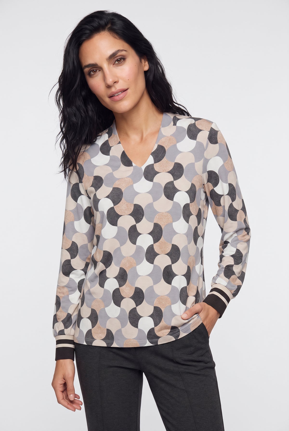Almond Beige Sports Cuff Top - 11105531