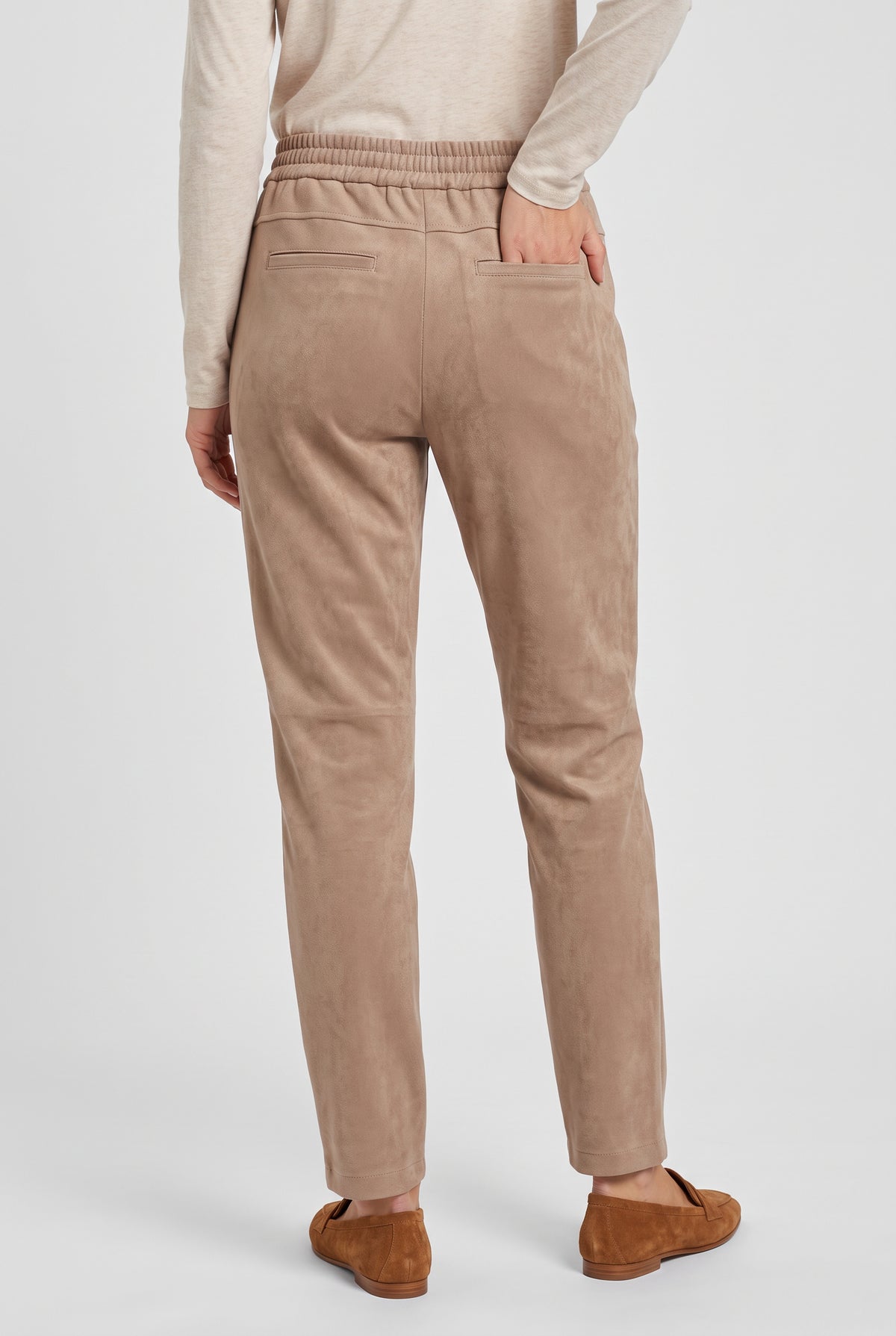 Faux Suede Hazelnut Trousers - 14002568