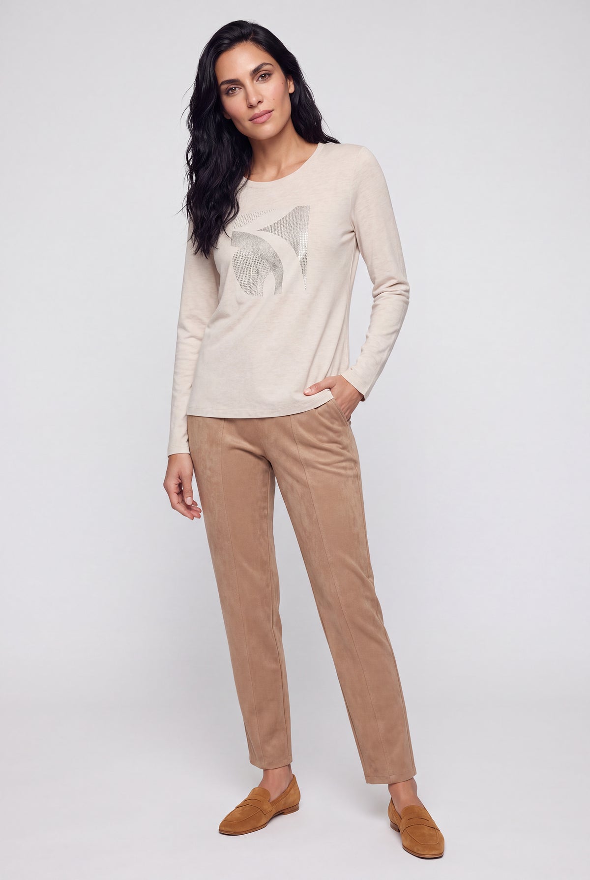 Faux Suede Hazelnut Trousers - 14002568