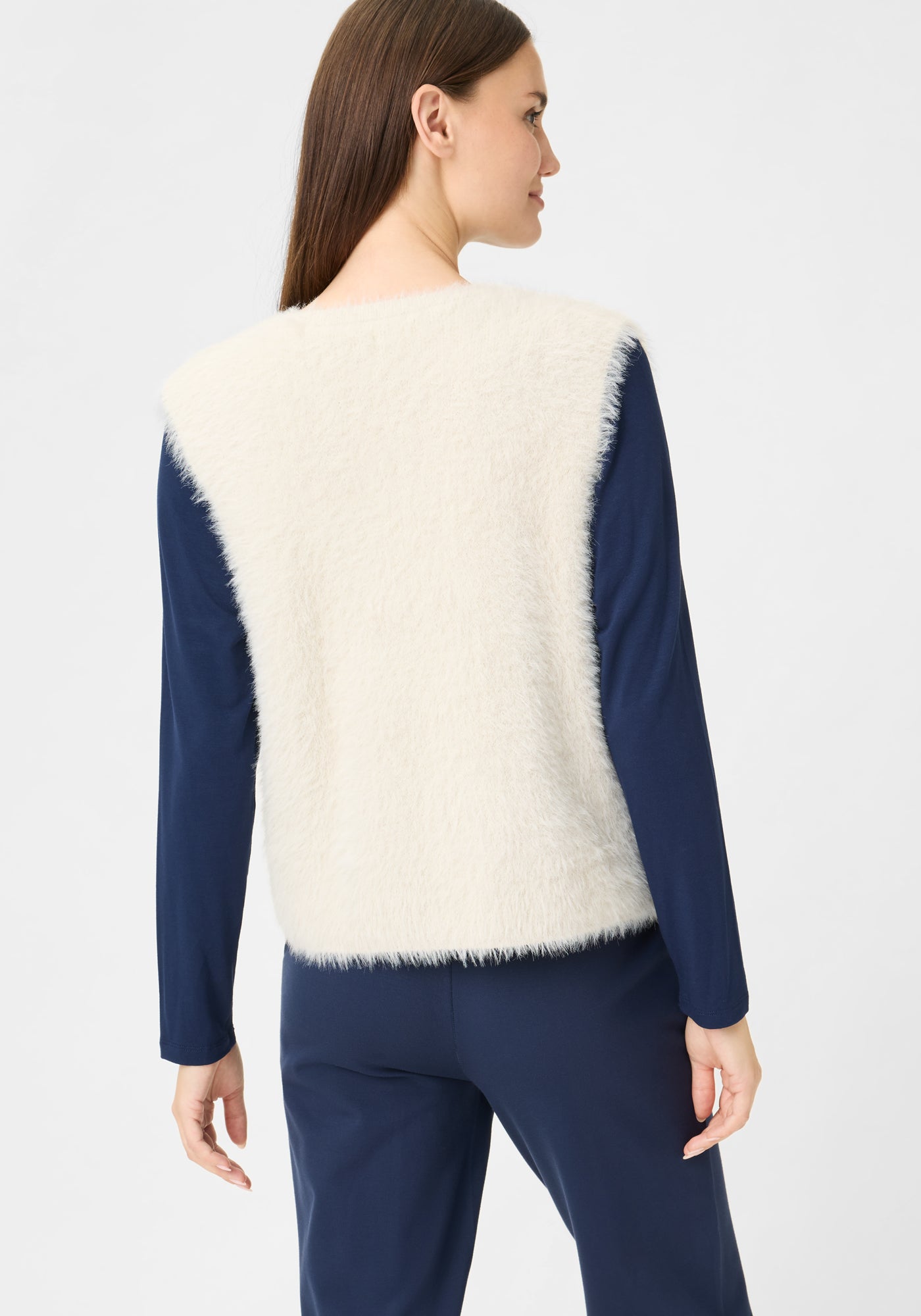 Almond Beige Sleeveless Cardigan - 11004785