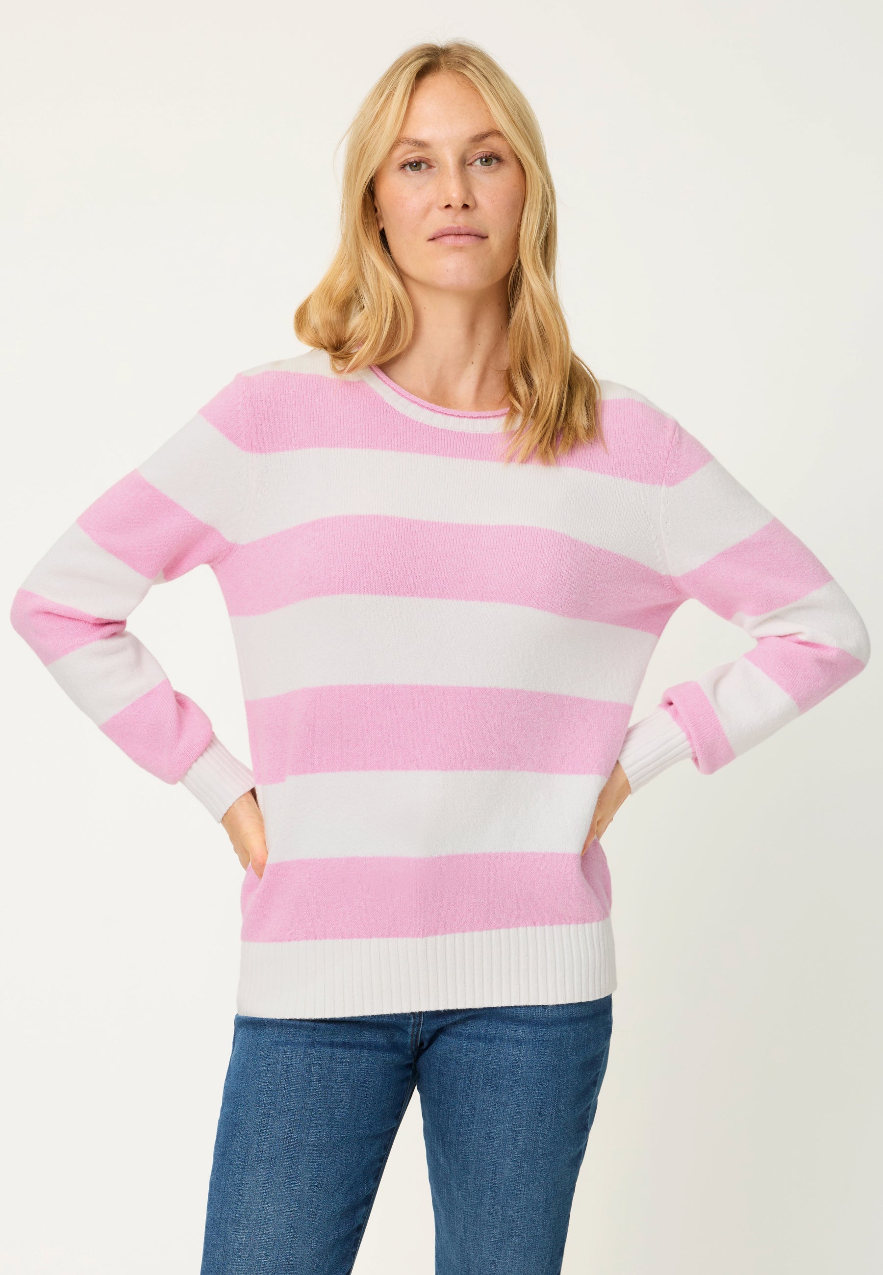 Peony Pink Stripe Sweater - 11004791