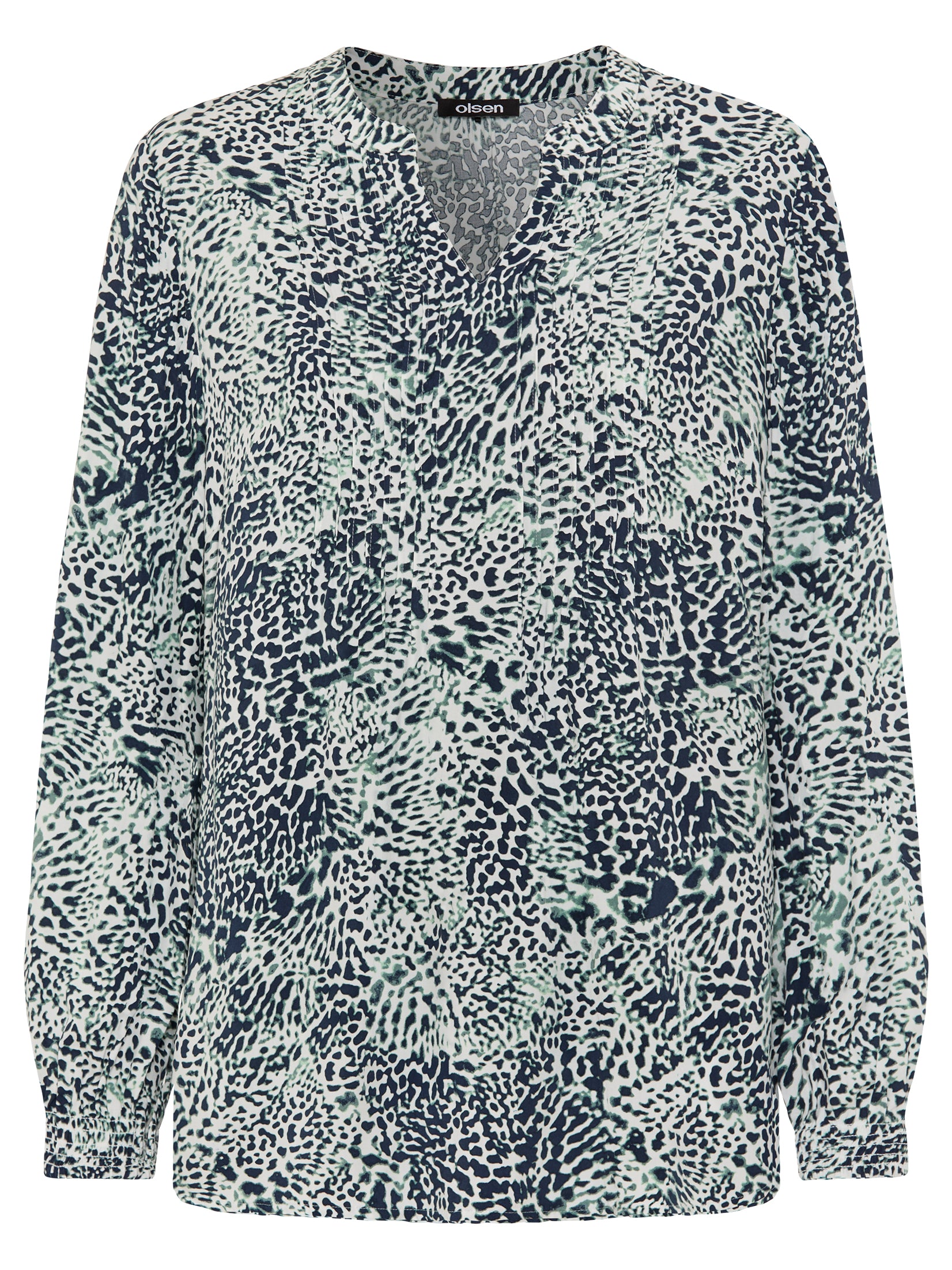 True Navy Print Blouse - 12002184