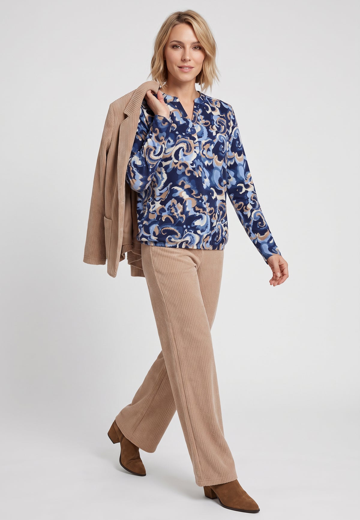 Ink Blue Print Top - 11105511