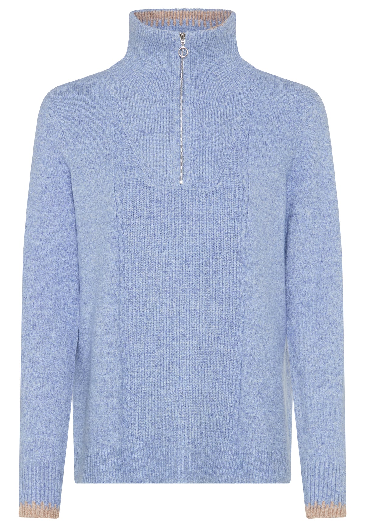 River Blue Melange Zip Pullover - 11004939