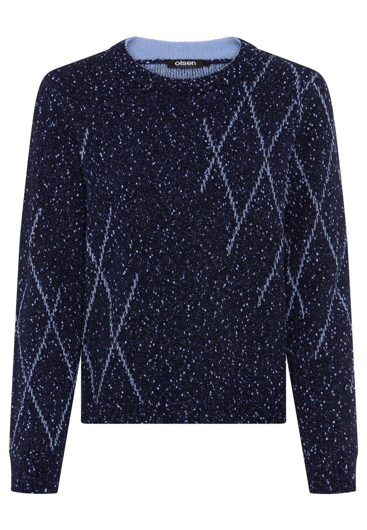 Ink Blue Diamond Design Sweater - 11004948
