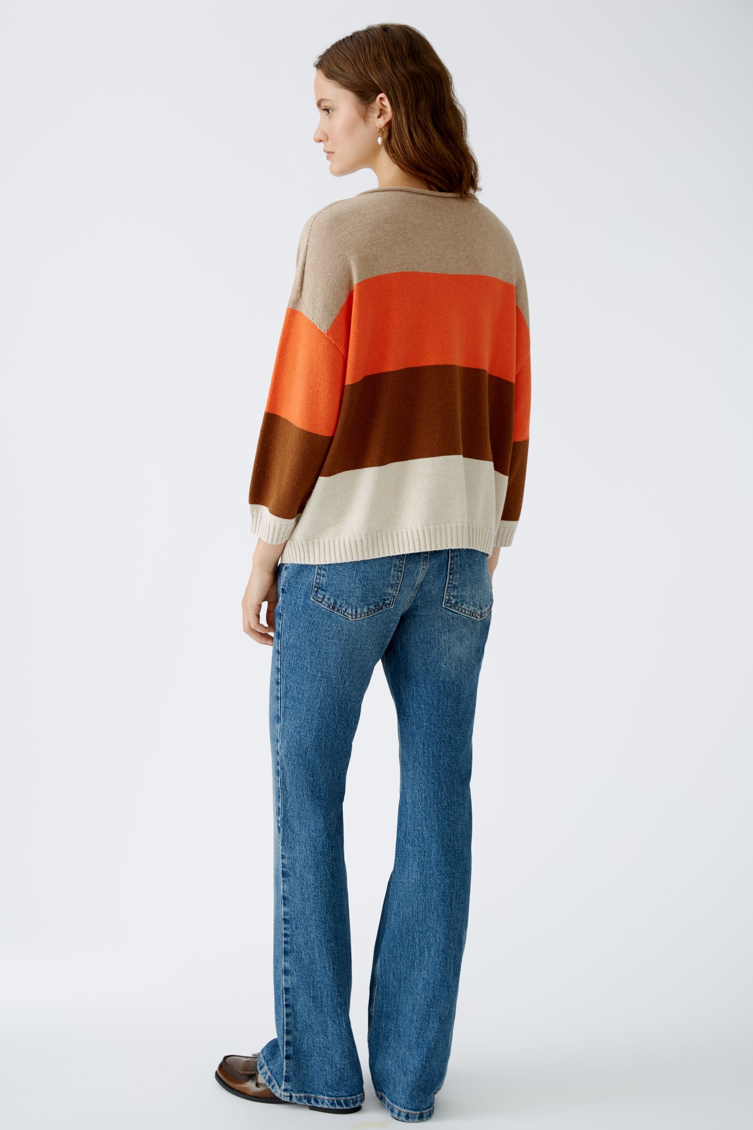 Stone Red Striped Jumper 90175