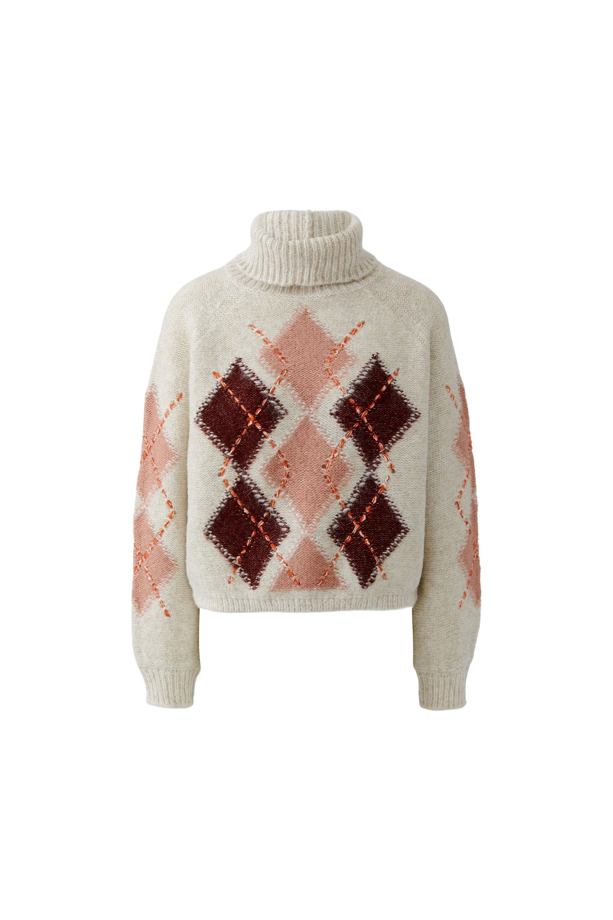 Light Stone & Red Argyle Pullover - 99850