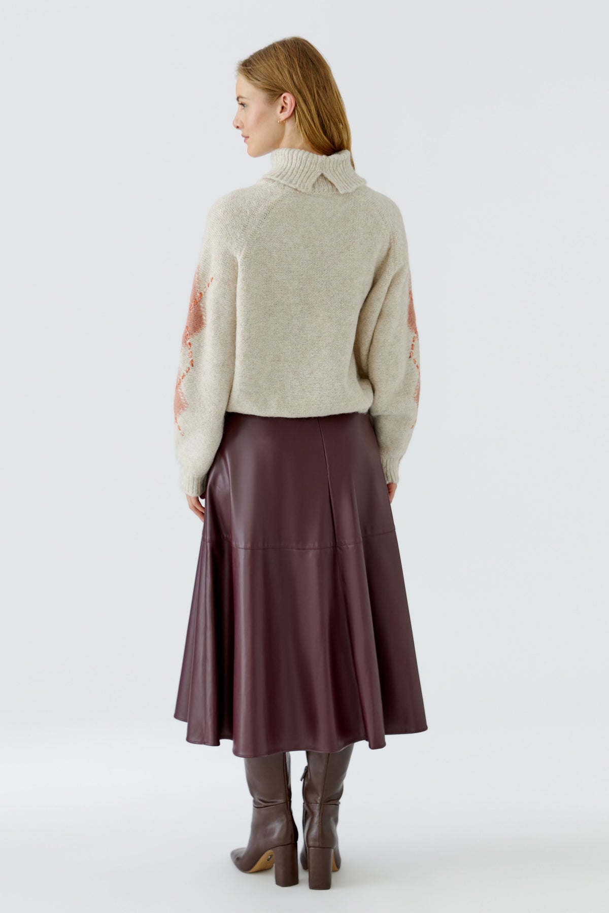 Light Stone & Red Argyle Pullover - 99850
