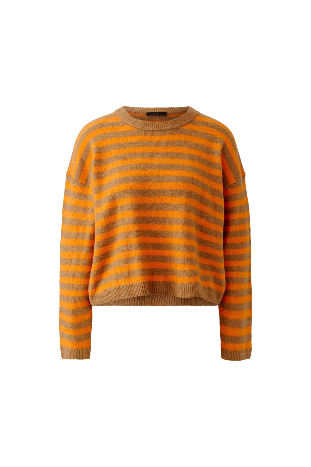 Dark Camel Orange Stripe Sweater - 92275
