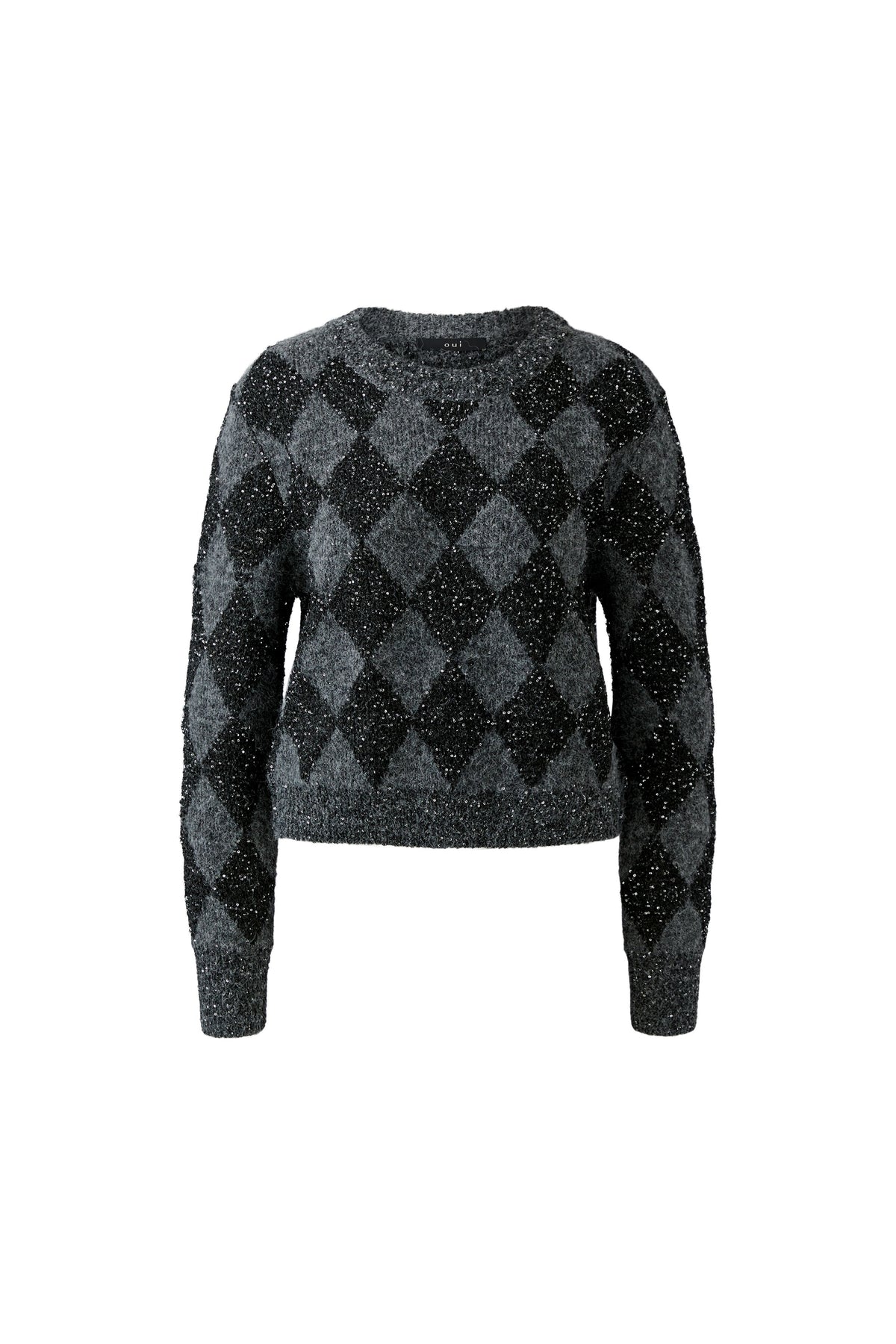 Grey & Silver Diamond Pullover - 99800
