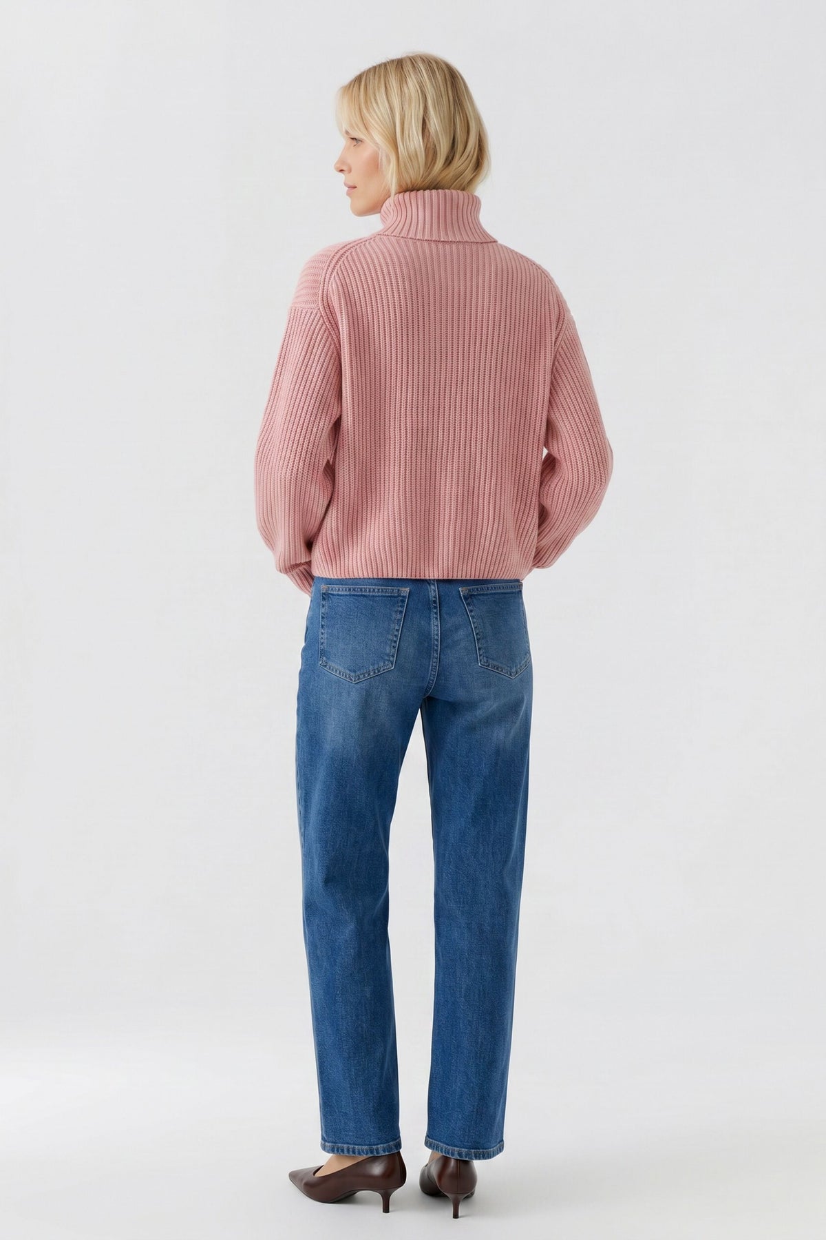 Rose Elegance Ribbed Pullover - 99801