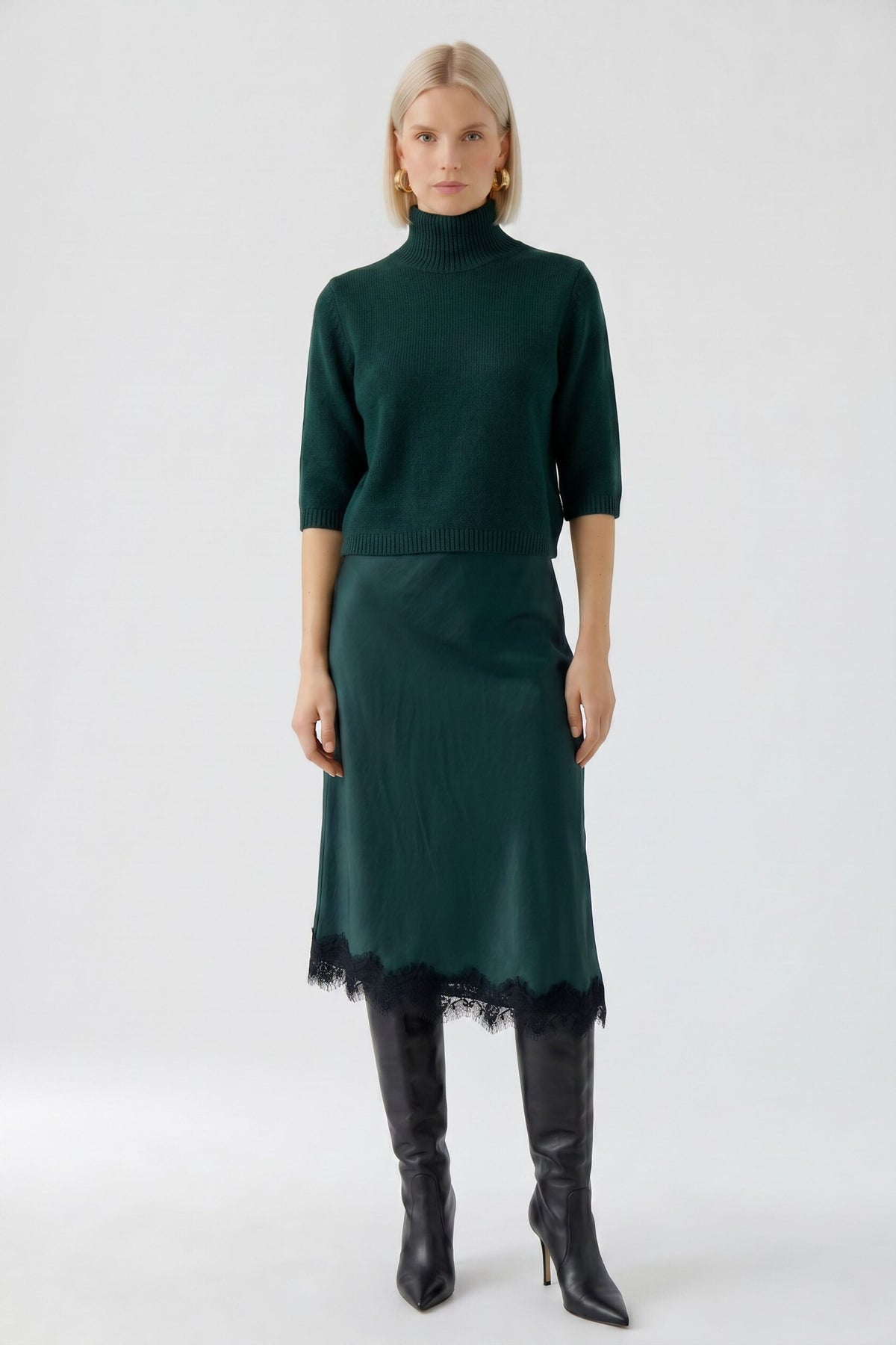 Scarab Satin Skirt - 99987