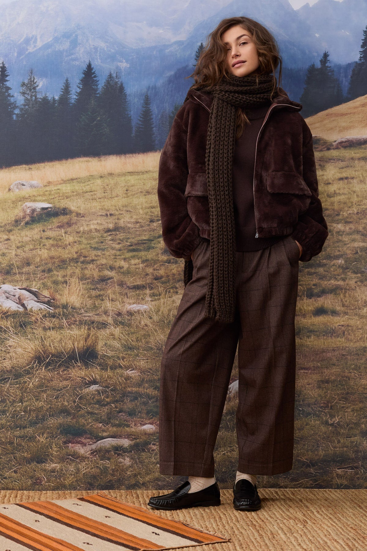 Chocolate Torte Faux Fur Jacket - 99960