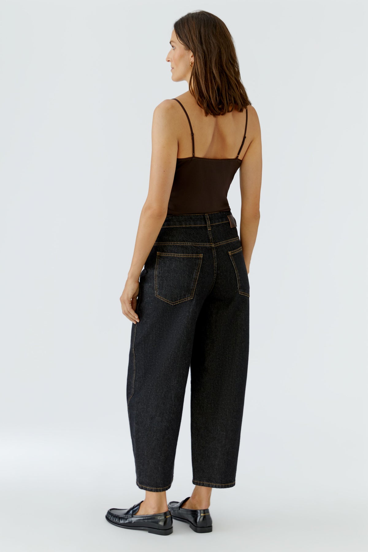 Dark Denim Barrell Jeans - 100229