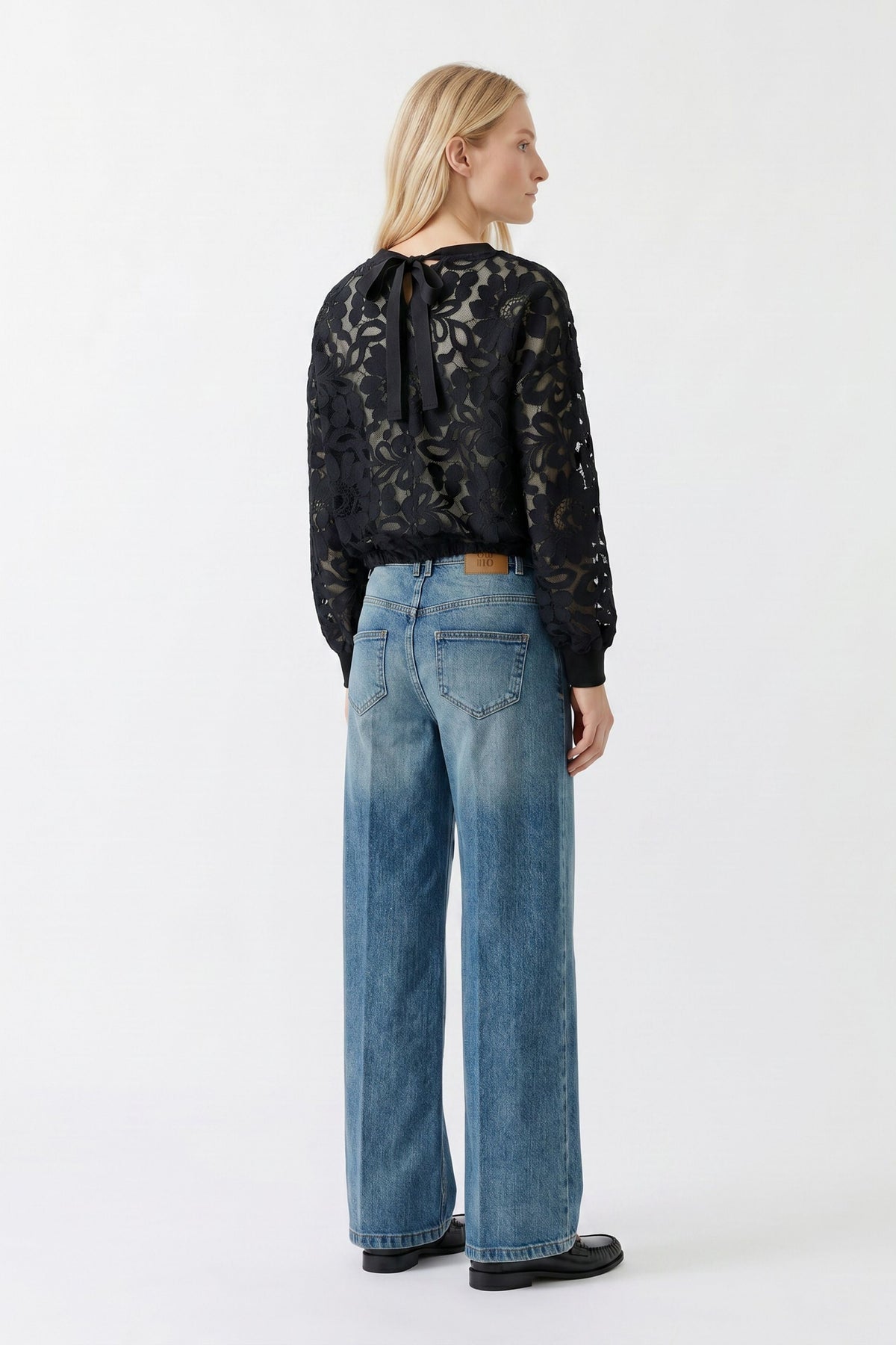 Black Lace Sweatshirt - 99922