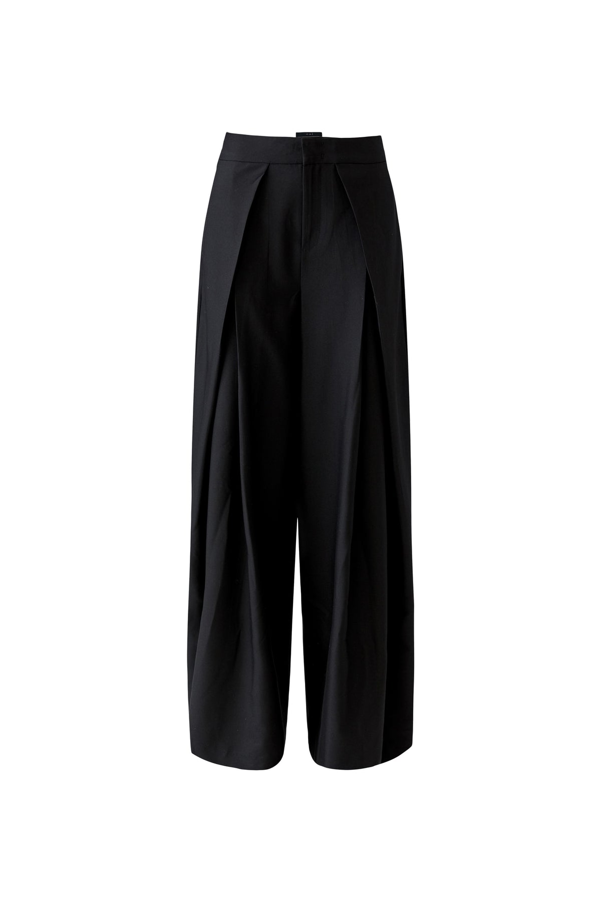 Black Pleat Front Trousers - 100137