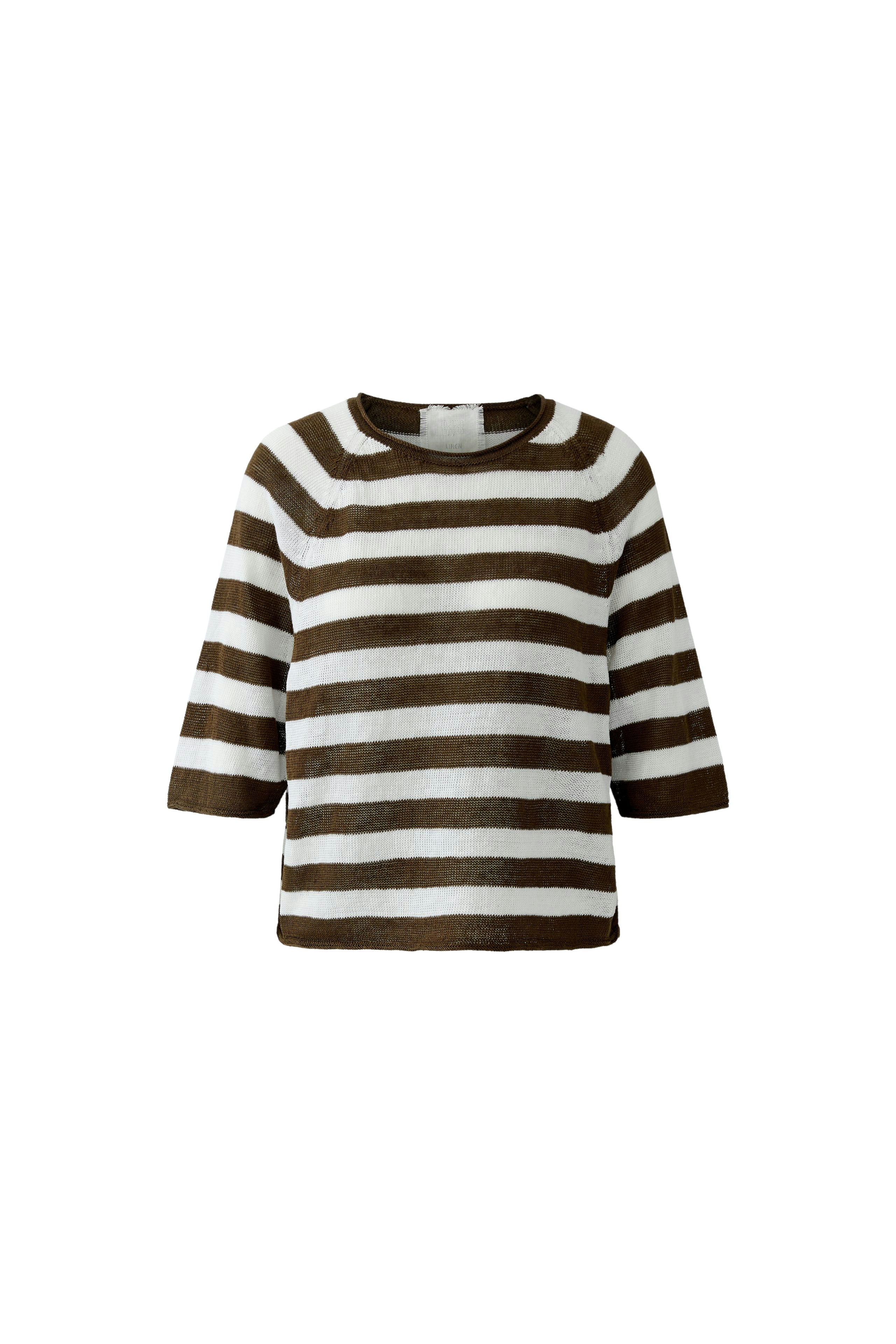 Dark Brown Striped Sweater - 97418