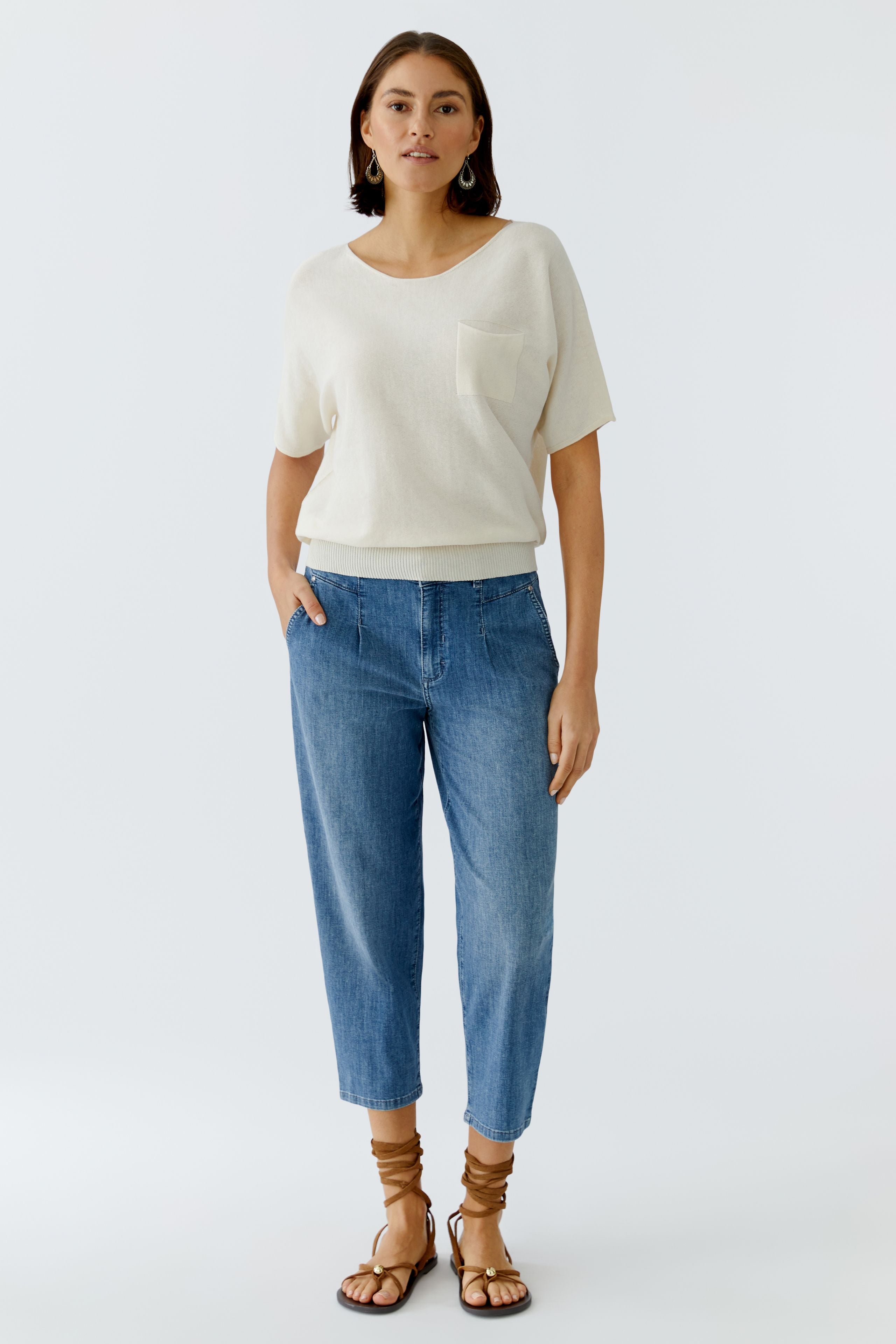 Off White Short Sleeve Pullover - 97242