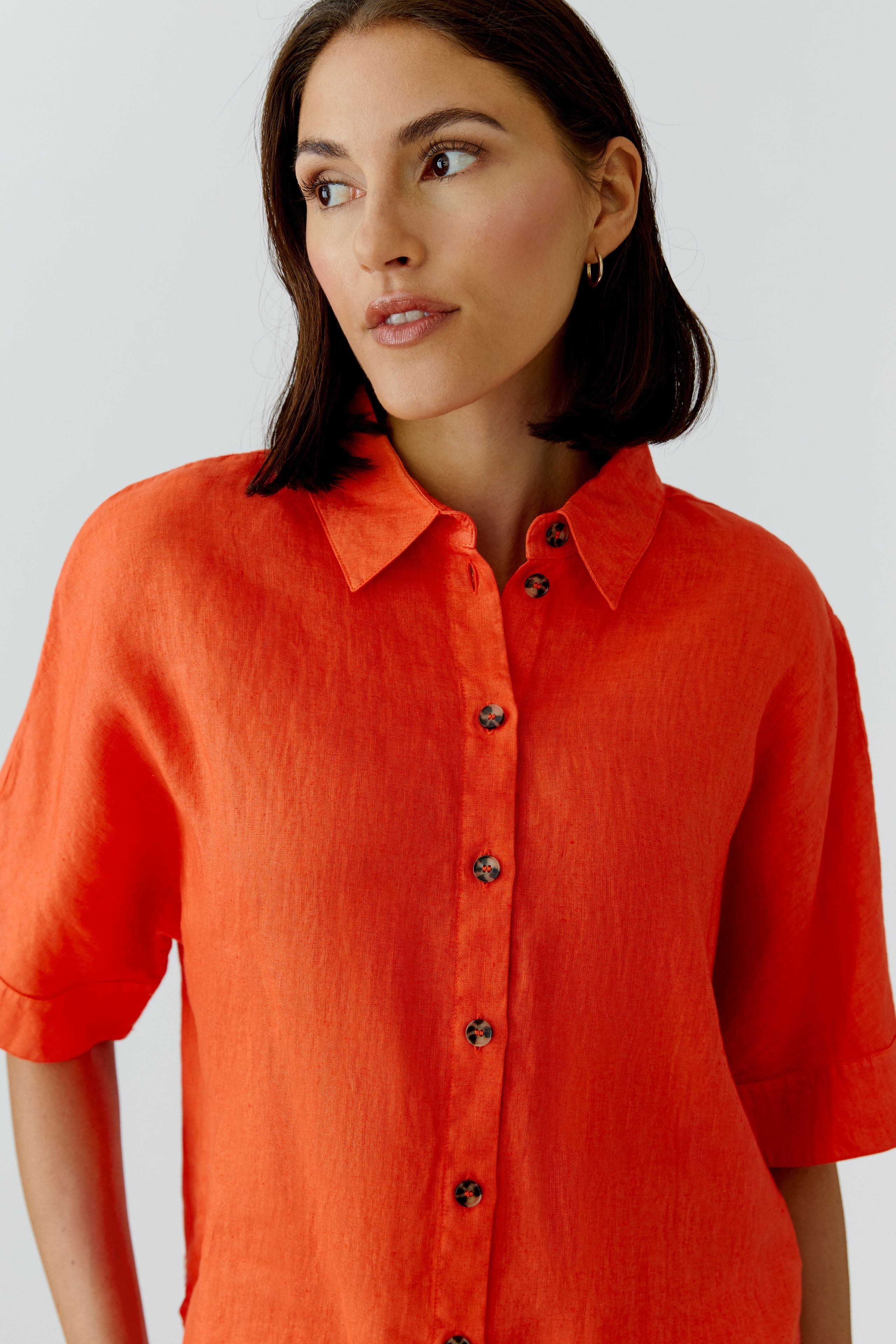 Pinciana Orange Linen Shirt - 97229