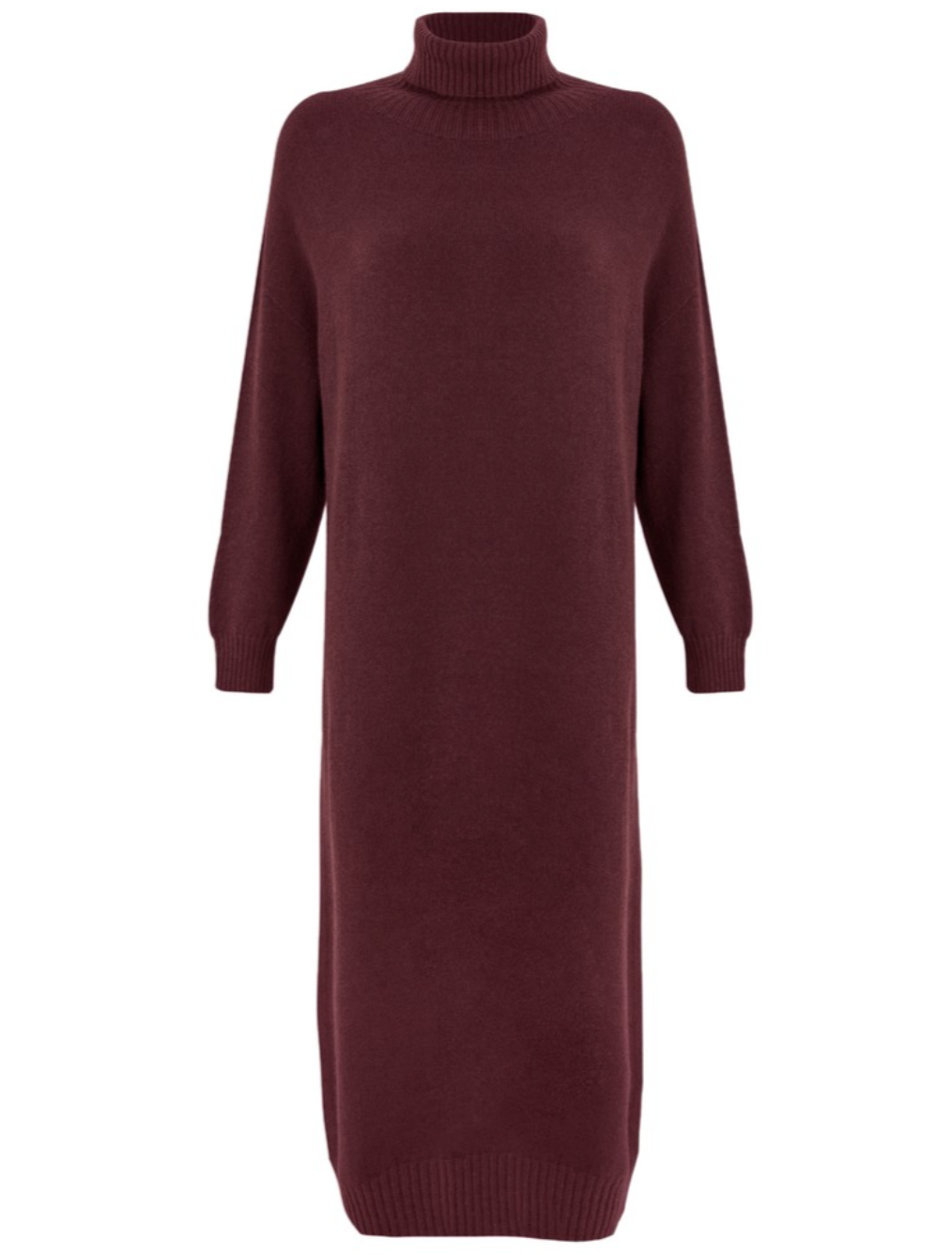 Paige E Mulberry Polo Neck Knit Dress