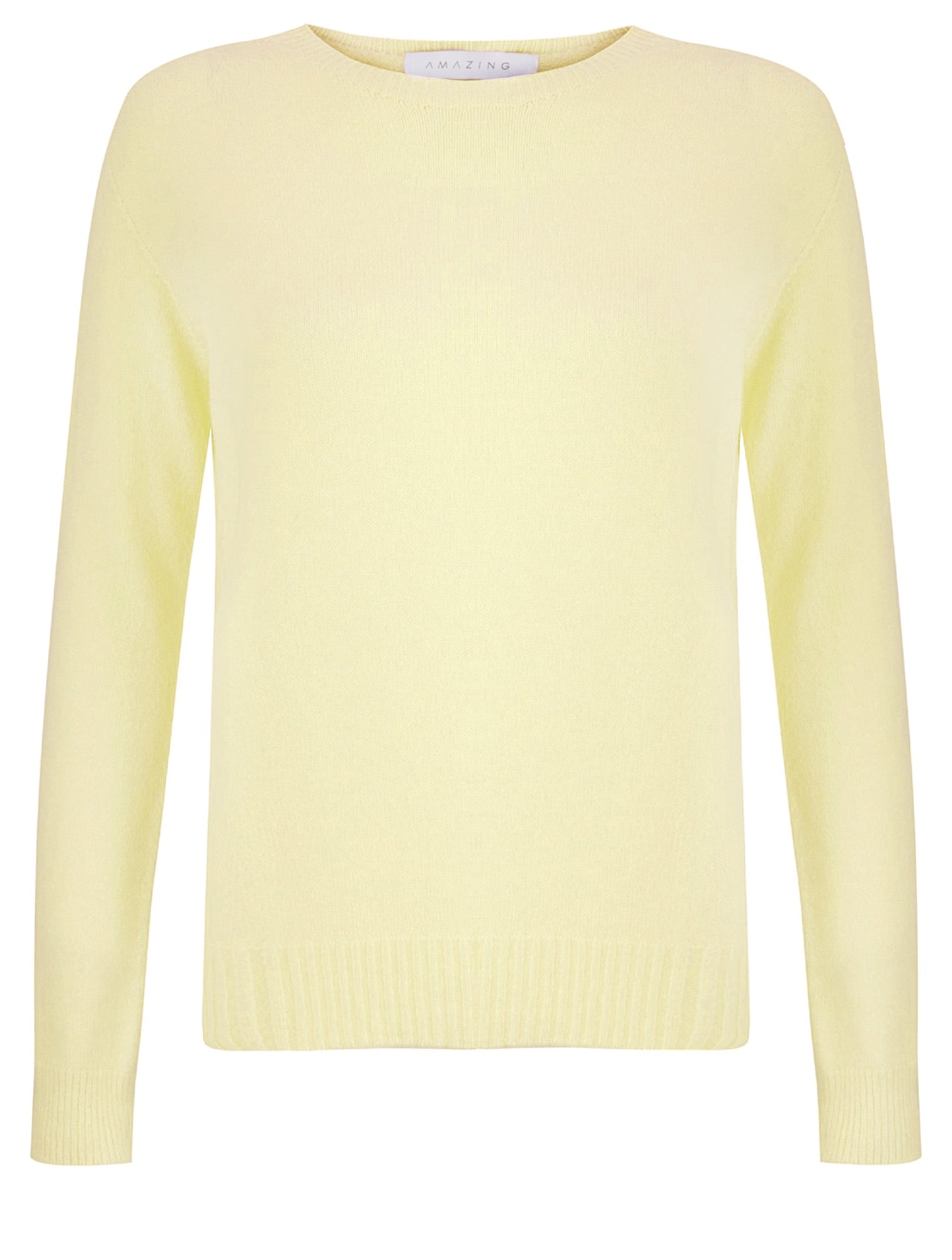 Prue Pale Lemon Semi Fitted Sweater