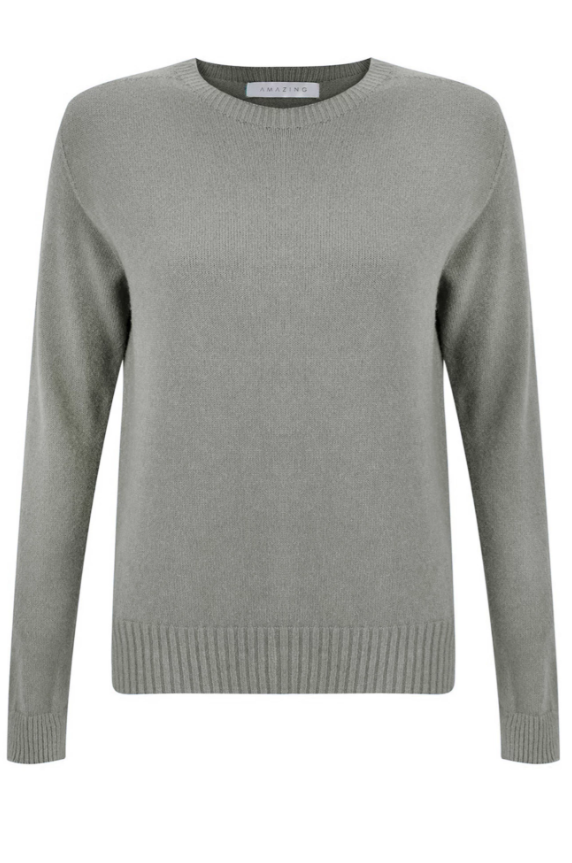 Prue Grey Marl Semi Fitted Sweater