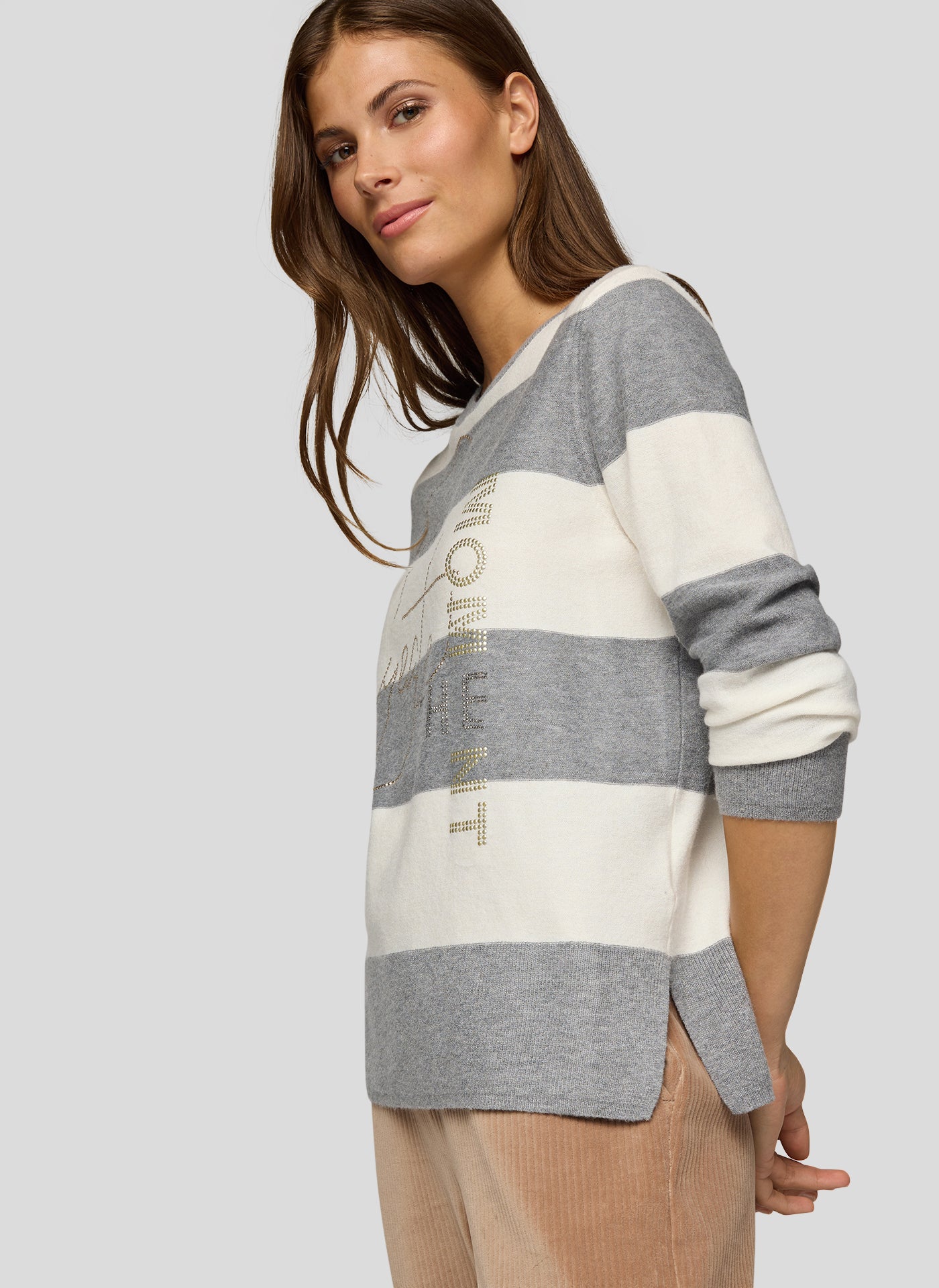 Flanell Block Stripe Sweater - 121626