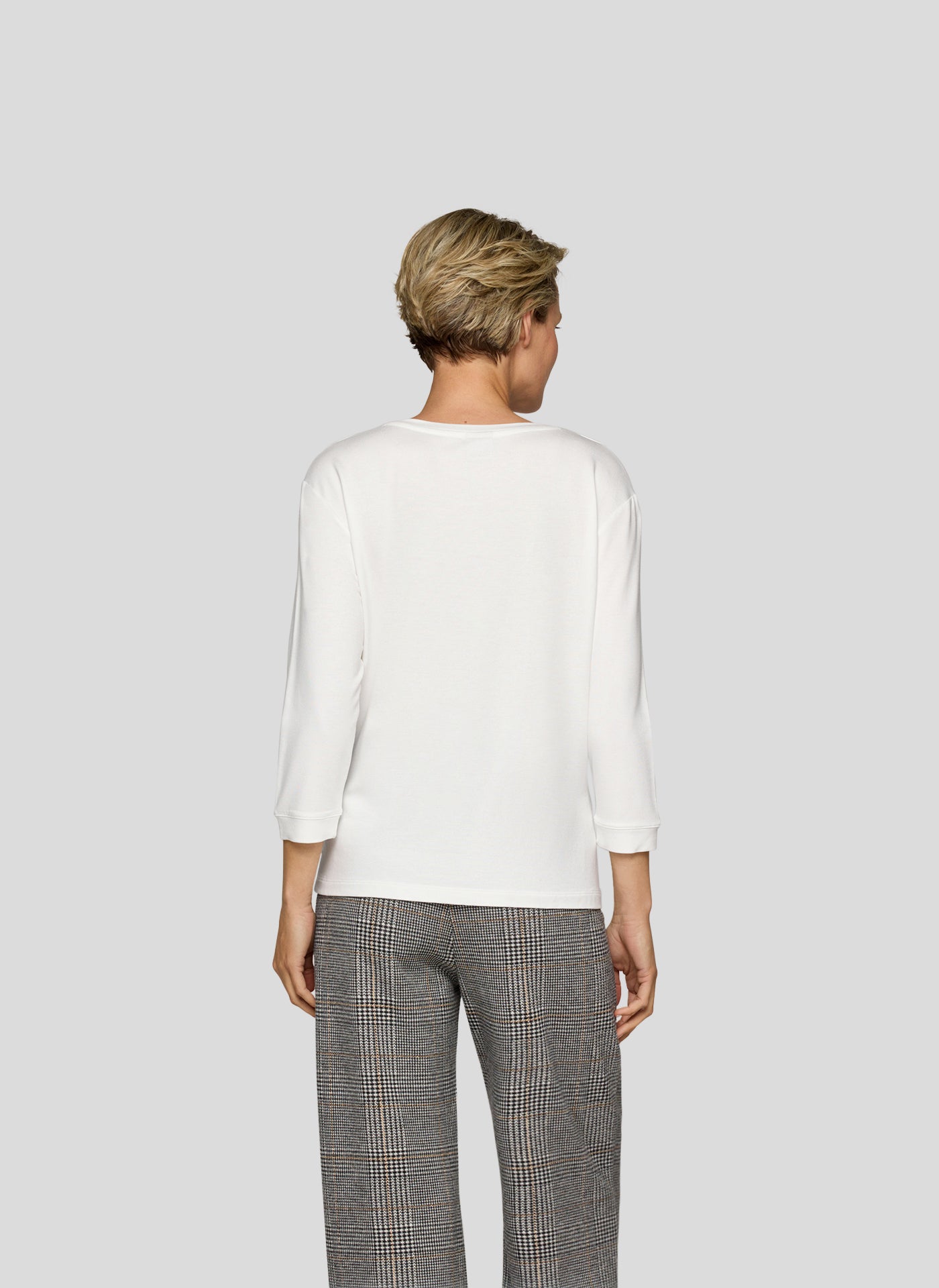 Off White Front Print Top - 221353