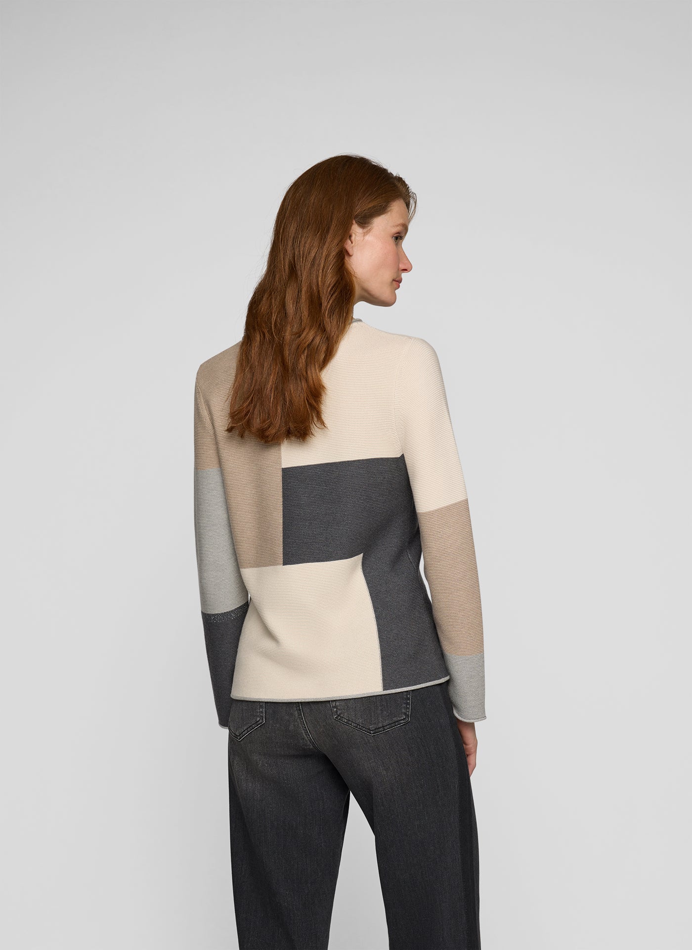 Macchiato Block Design Sweater - 121630