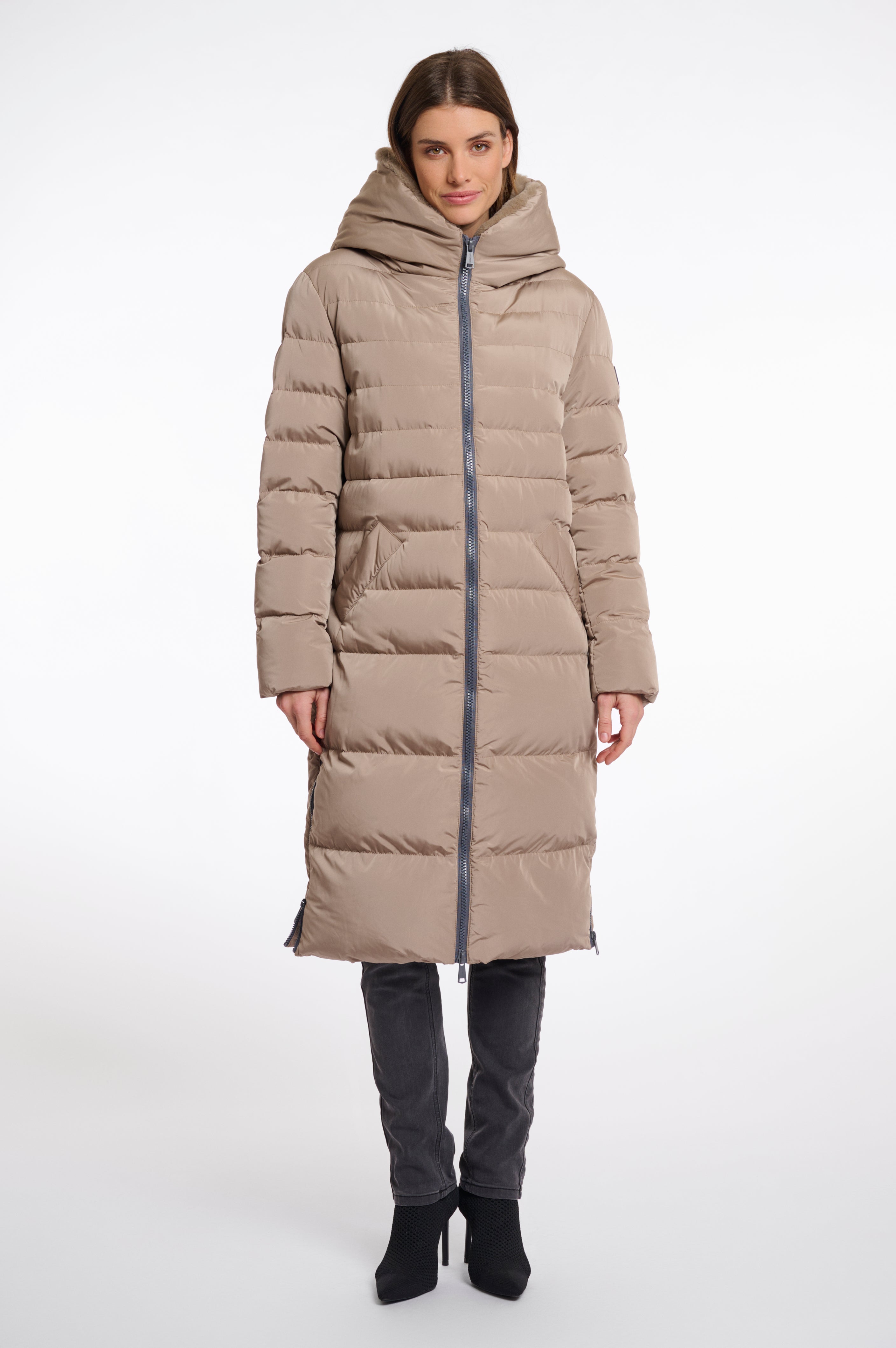 Keilafur Toffee Long Padded Coat