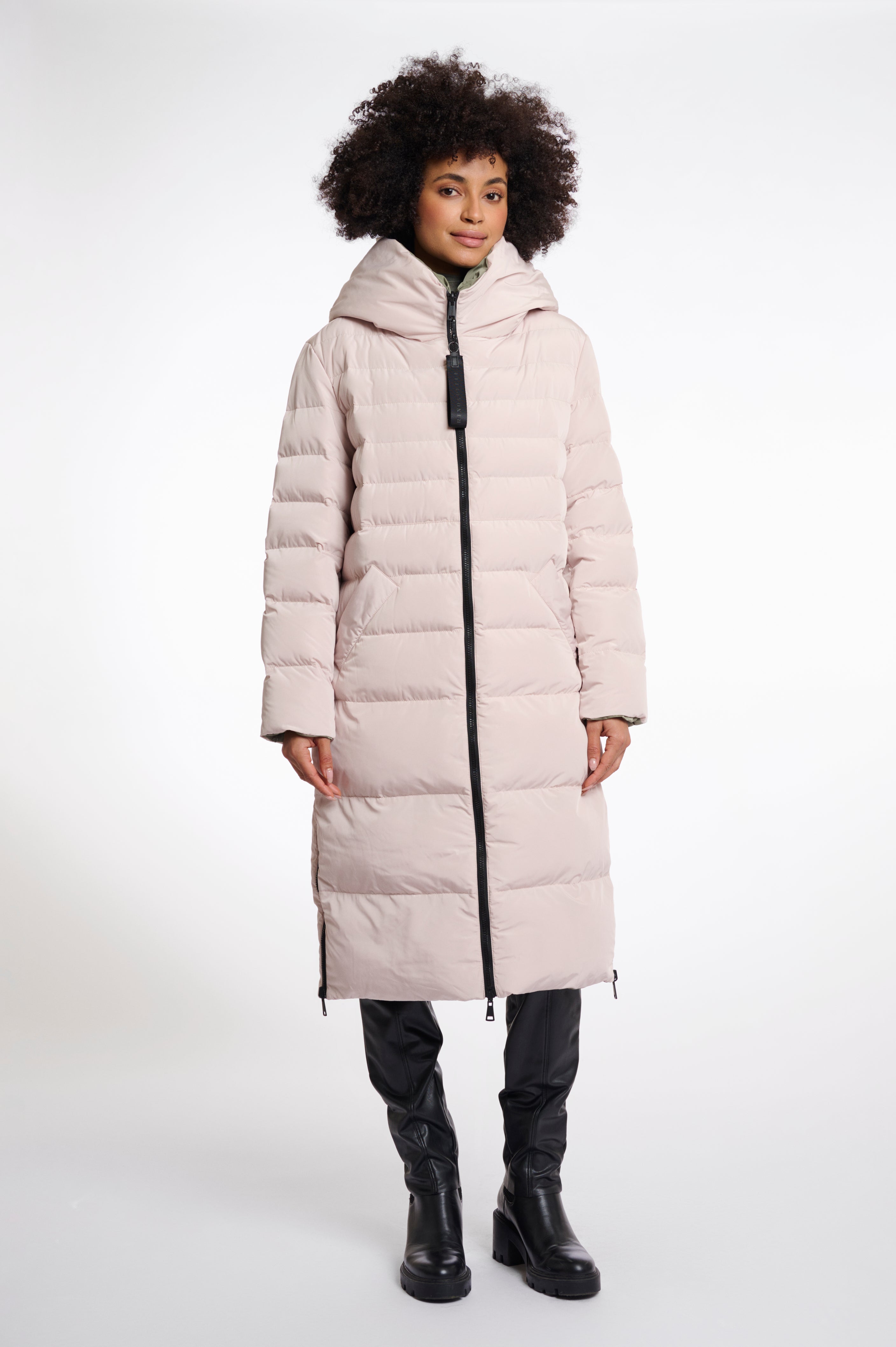 Keila Pale & Green Ash Reversible Coat