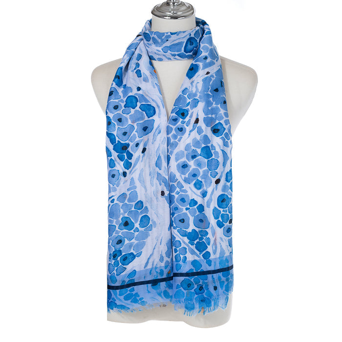 Blue Abstract Scarf - SC1751