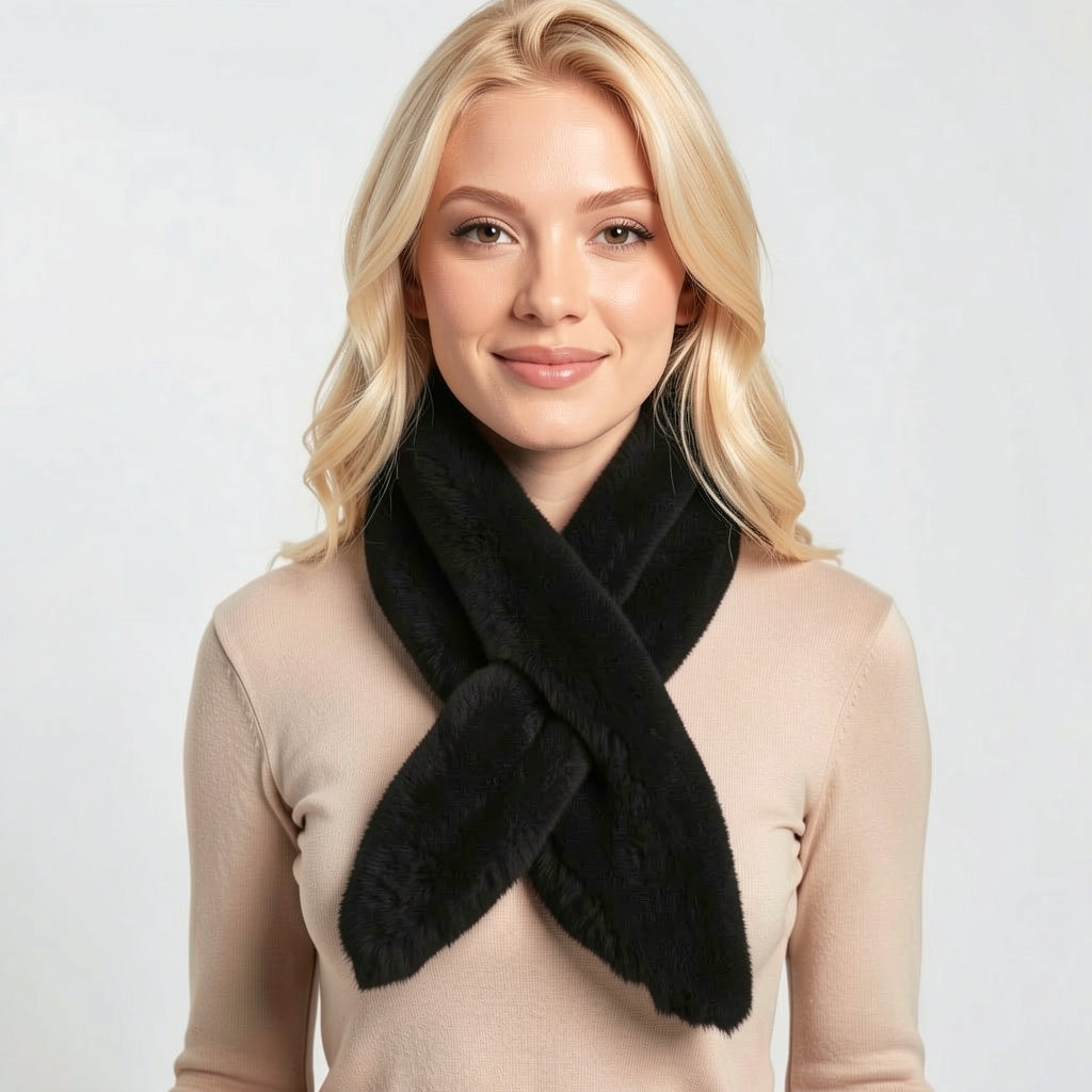 Ebony Faux Fur Scarf - SC2114
