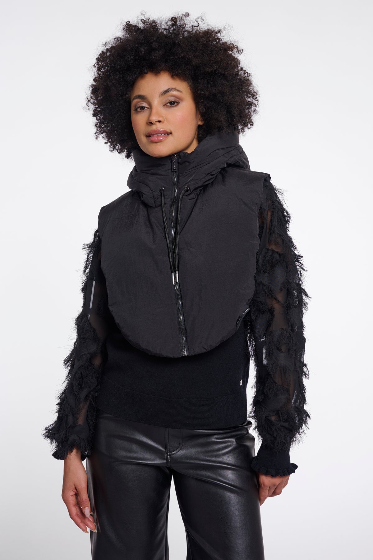 Tabita Black Padded Hood Bib - 7002612