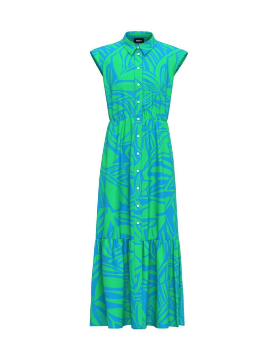 Timbro Turquoise Printed Dress 241522135