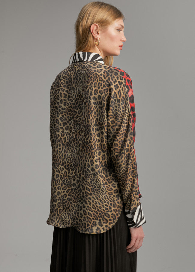 Animal Print Shirt Red & Green 15002.336