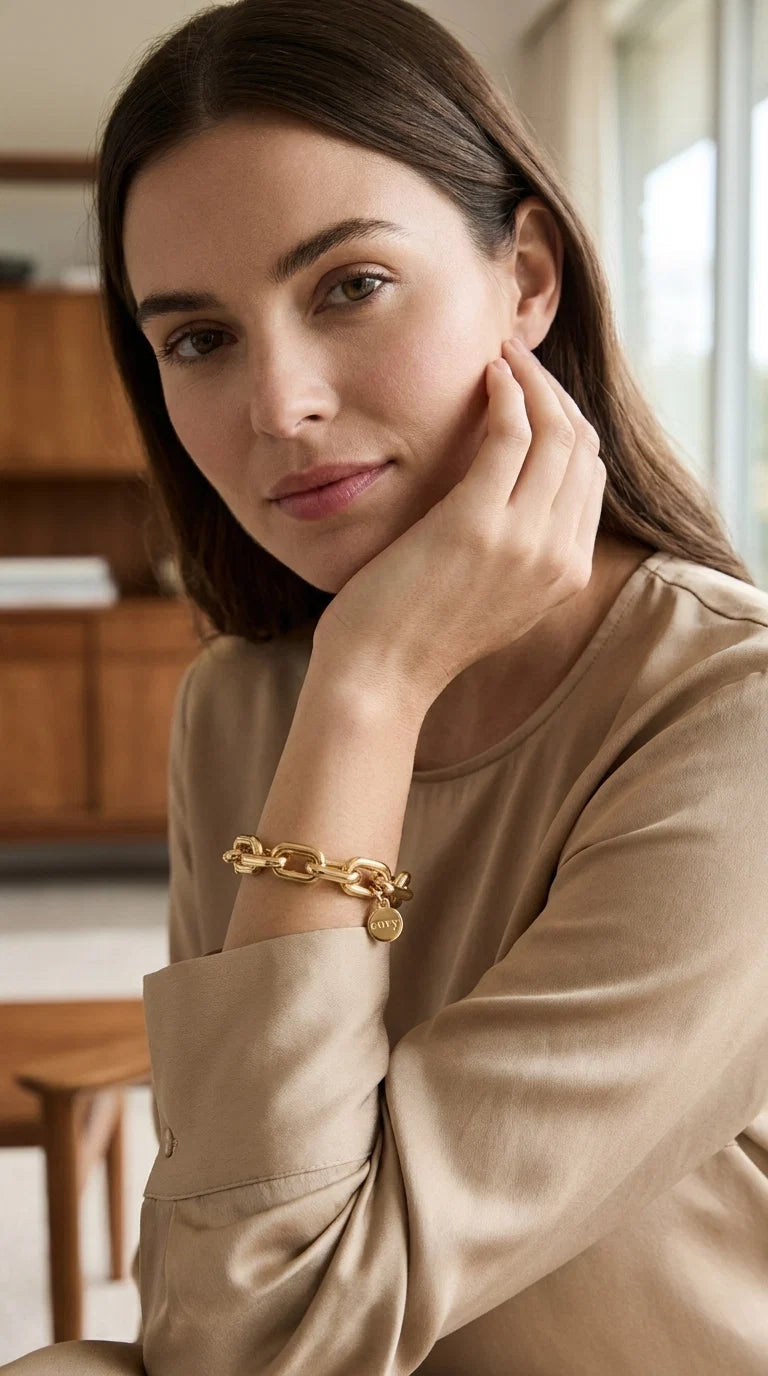 Gold Link Bracelet - 4779