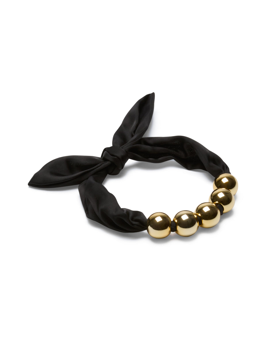 Herne Gold Satin Ball Necklace