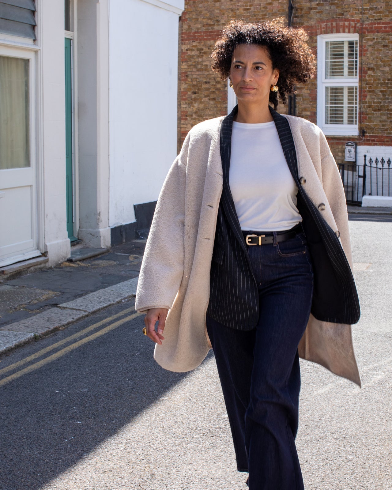 Maggie Cream Faux Sherpa Coat