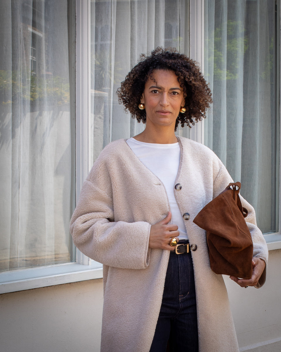 Maggie Cream Faux Sherpa Coat