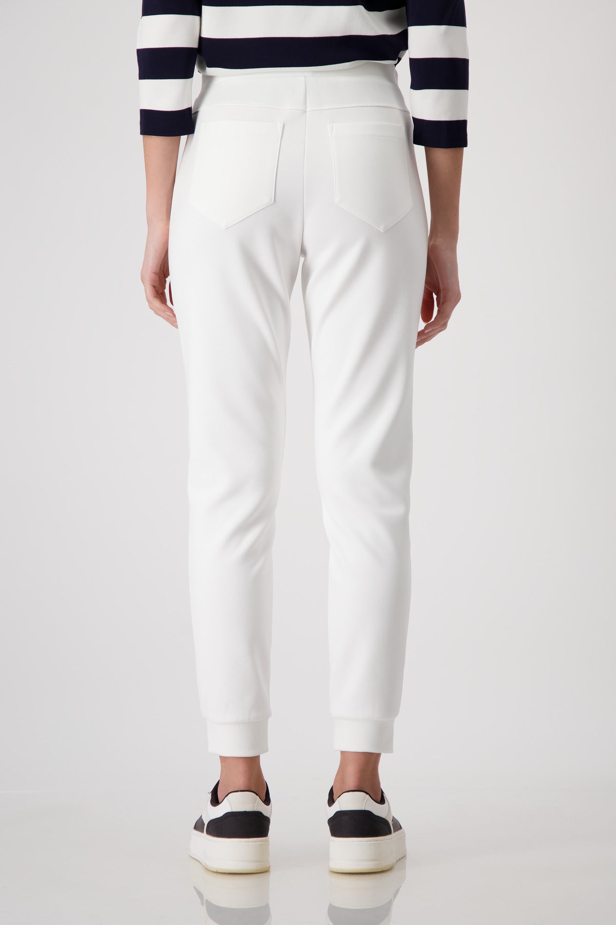 Off White Drawstring Pants - 409210