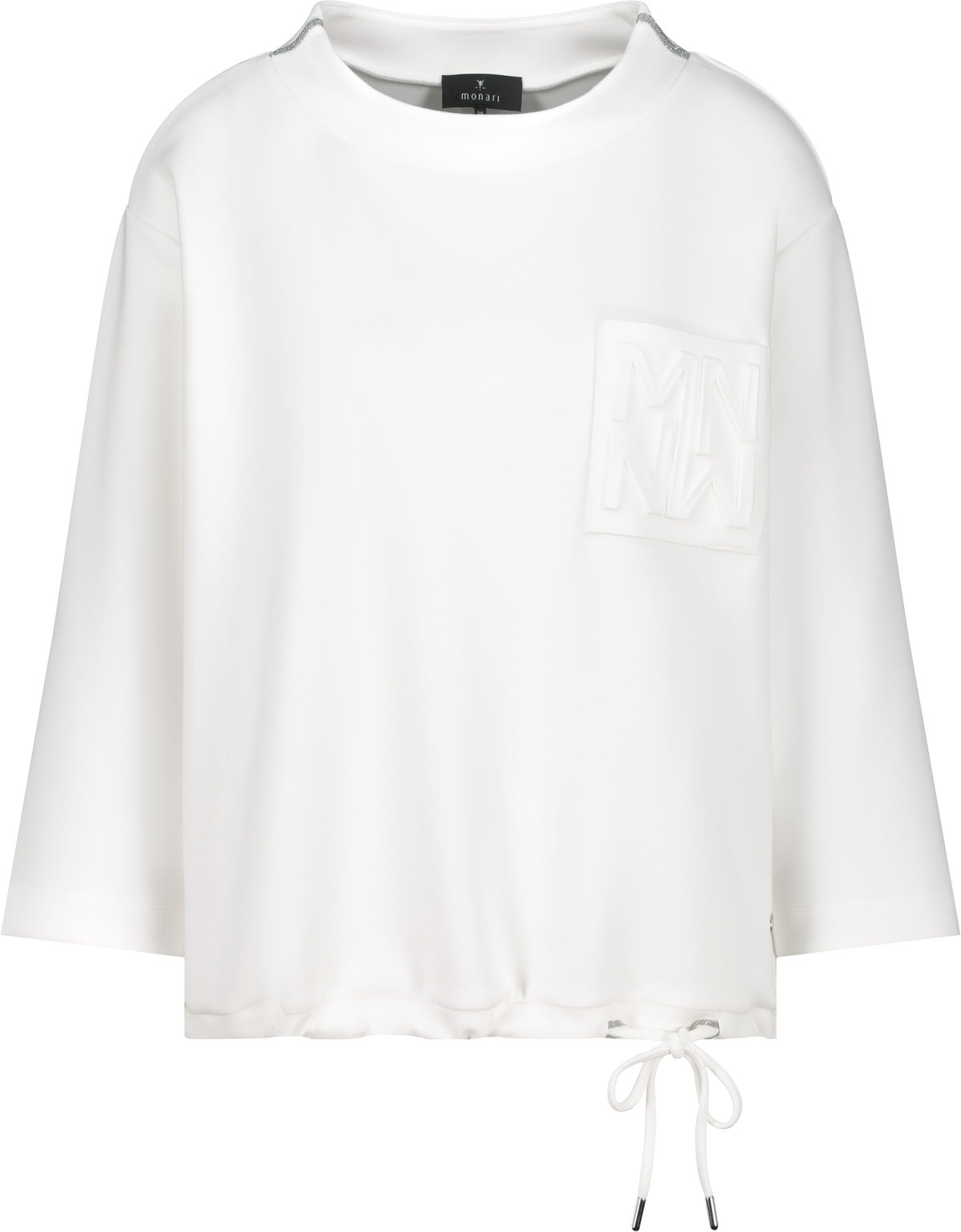 Off White Embossed Sweatshirt - 409376