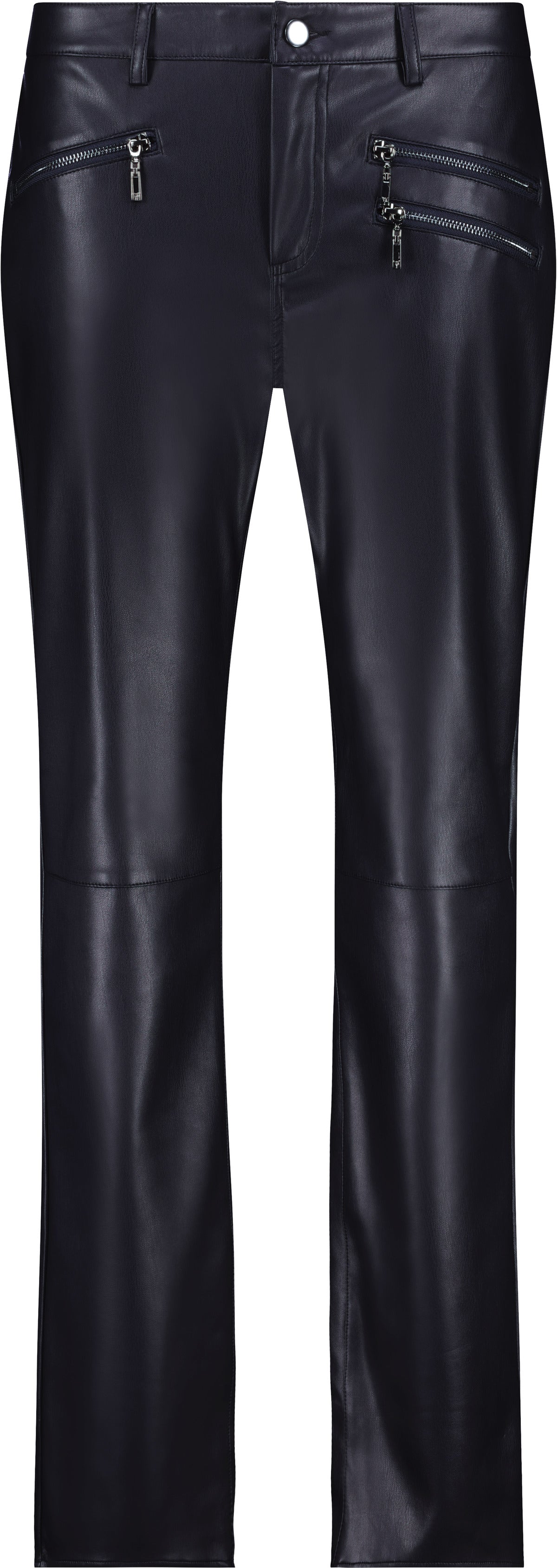 Deep Ocean Faux Leather Pants - 409040